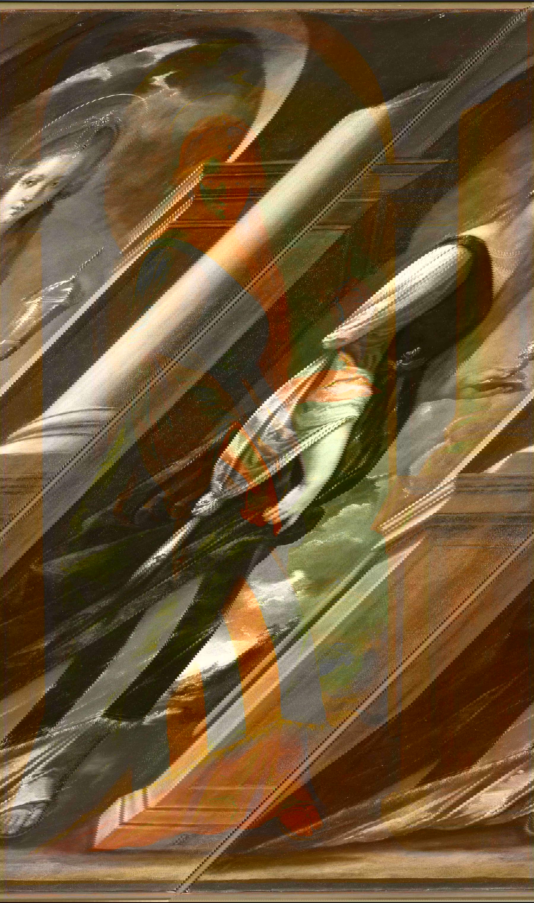 Domenico Carpinoni, Heilige Maria Magdalena (um 1620-1625; Öl auf Leinwand, 176 &times; 103 cm; Clusone, Kirche der Heiligen Jungfrau vom Paradies)