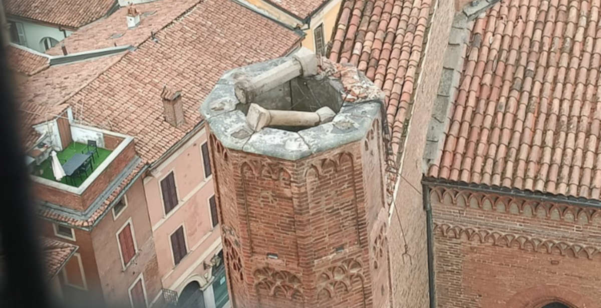 Cremona: Schäden am Dom und am Stadtturm nach dem Unwetter