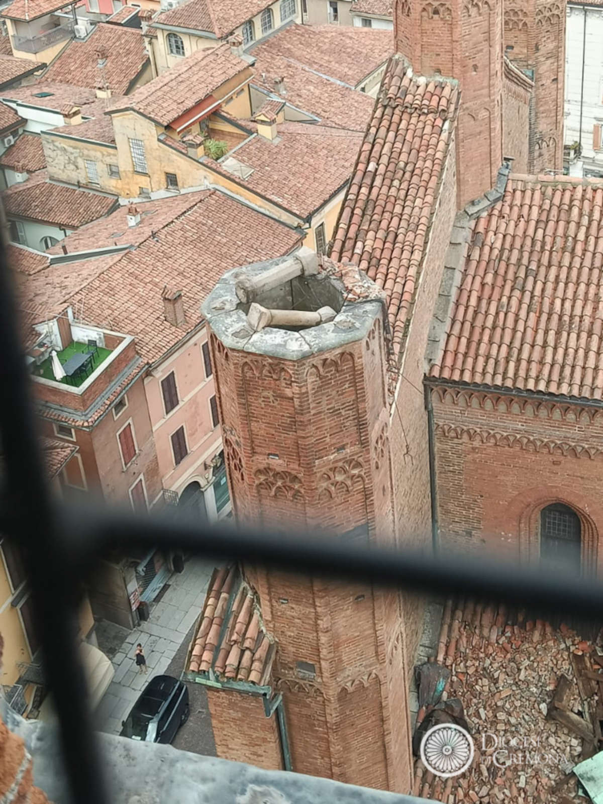 Schäden am Dom von Cremona nach dem Unwetter vom 28. August. Foto: Diözese Cremona