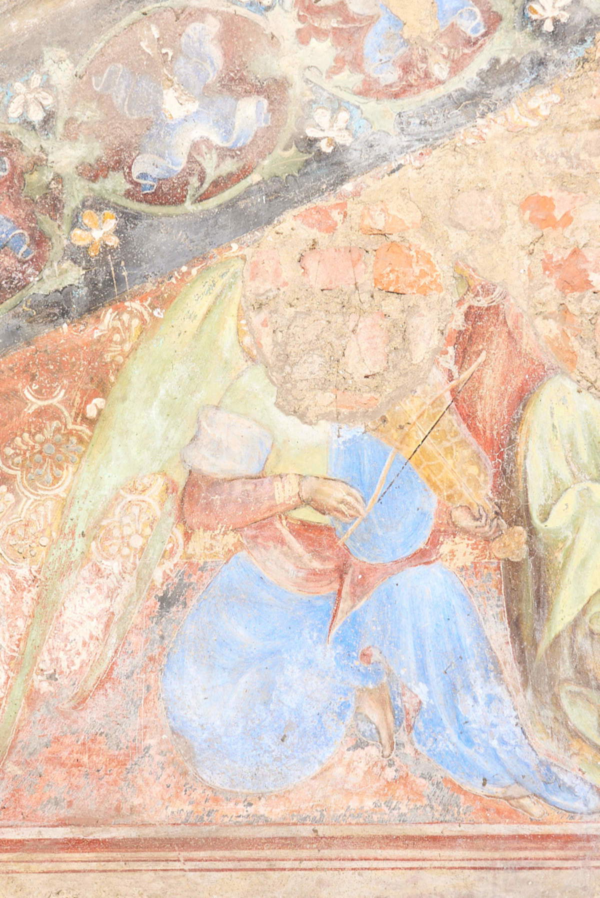Frescoes 02 - Triumphal Arch: Detail of Angels Playing Music