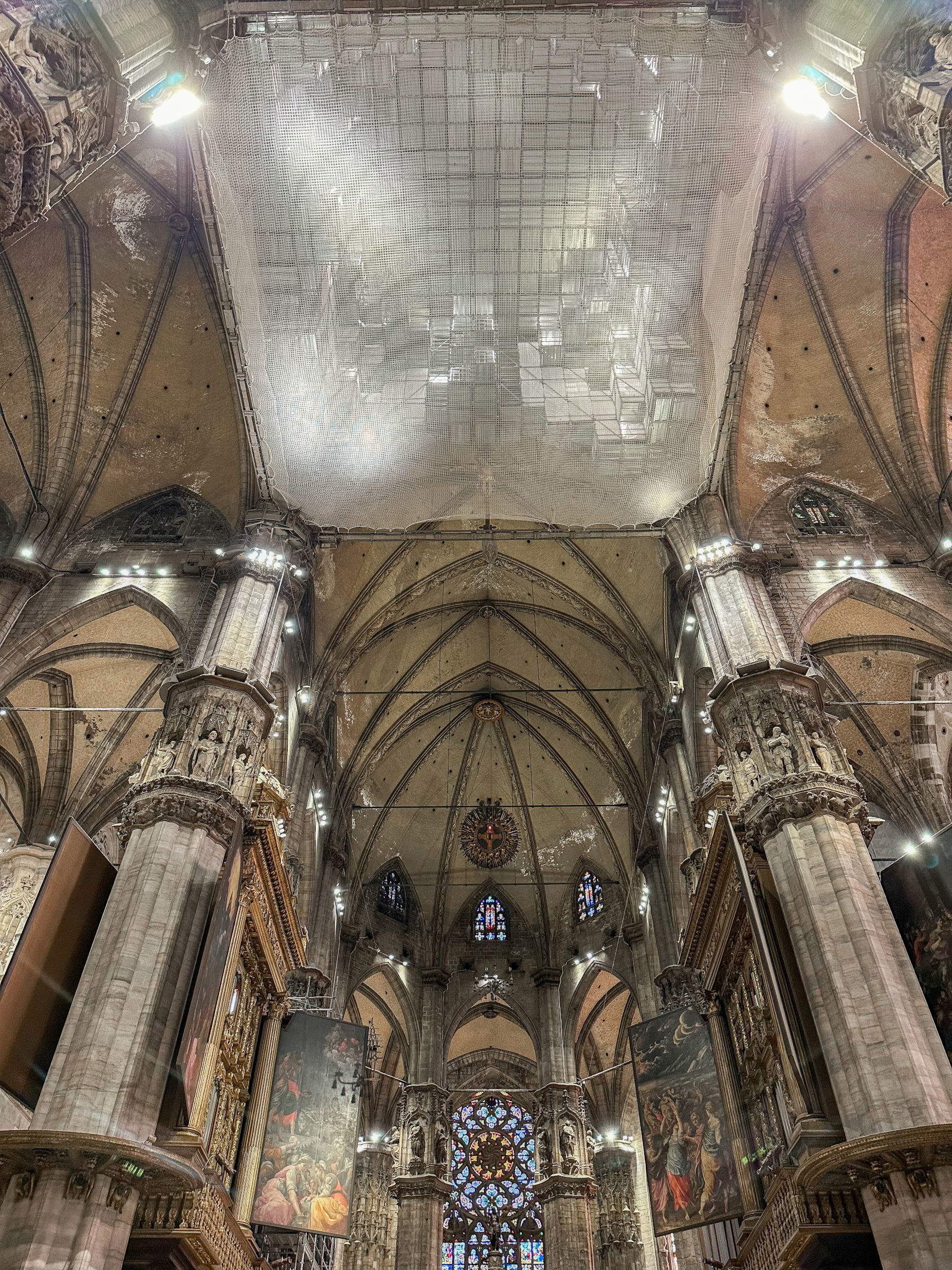 Chantier à l'intérieur du Tiburio. Photo : &copy; Veneranda Fabbrica del Duomo di Milano