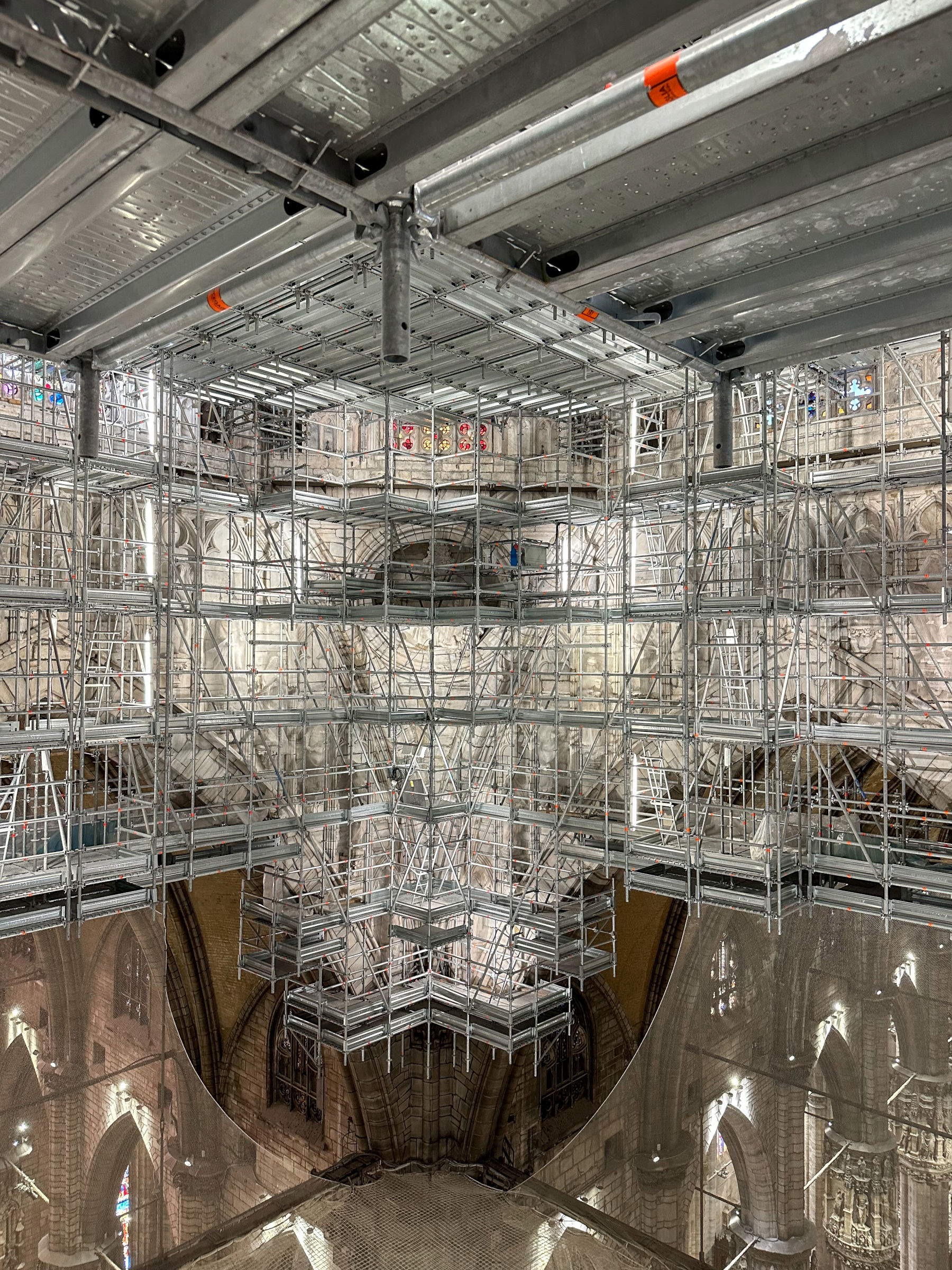 Chantier à l'intérieur du Tiburio. Photo : &copy; Veneranda Fabbrica del Duomo di Milano