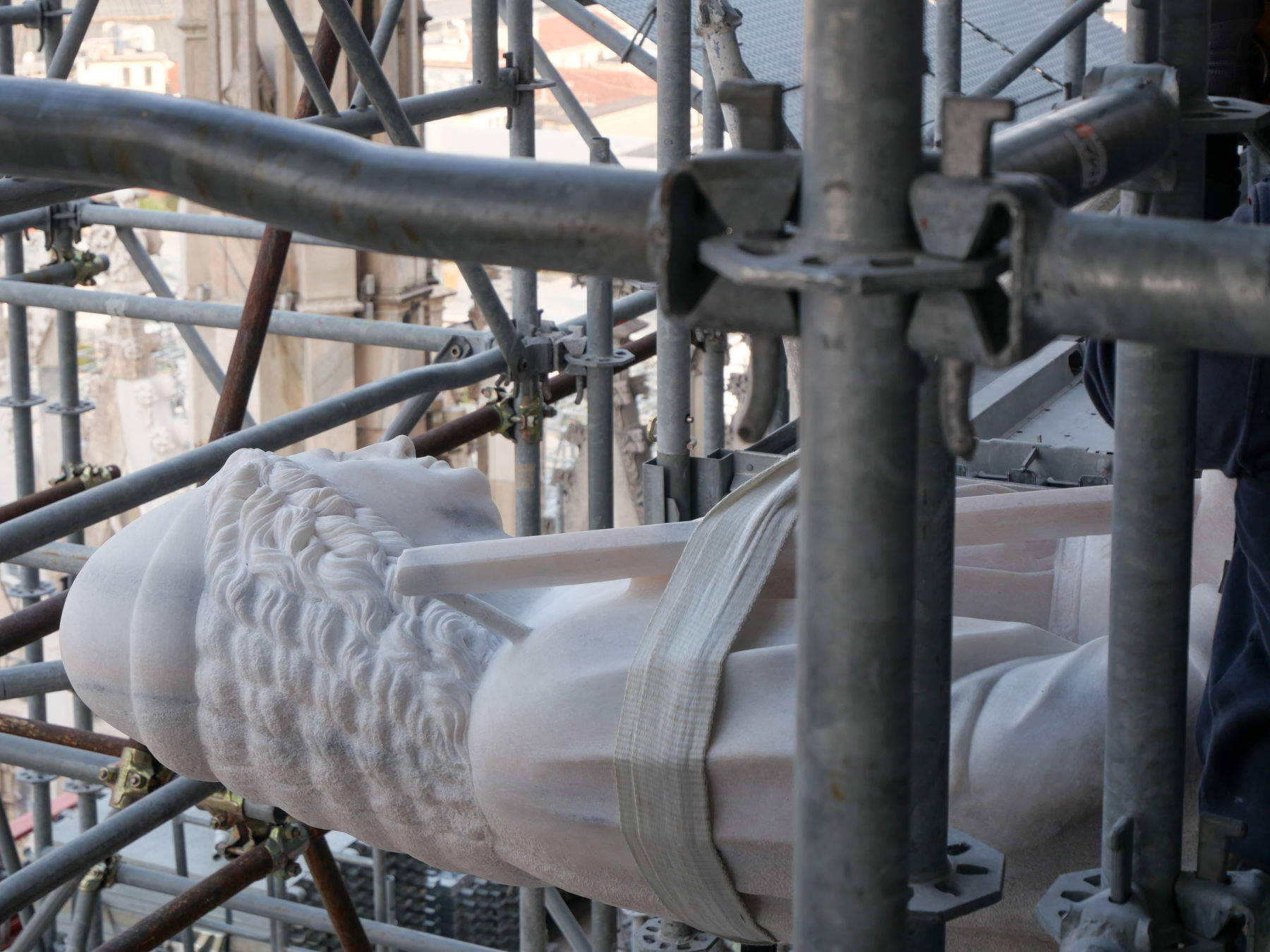 Chantier à l'intérieur du Tiburio. Photo : &copy; Veneranda Fabbrica del Duomo di Milano