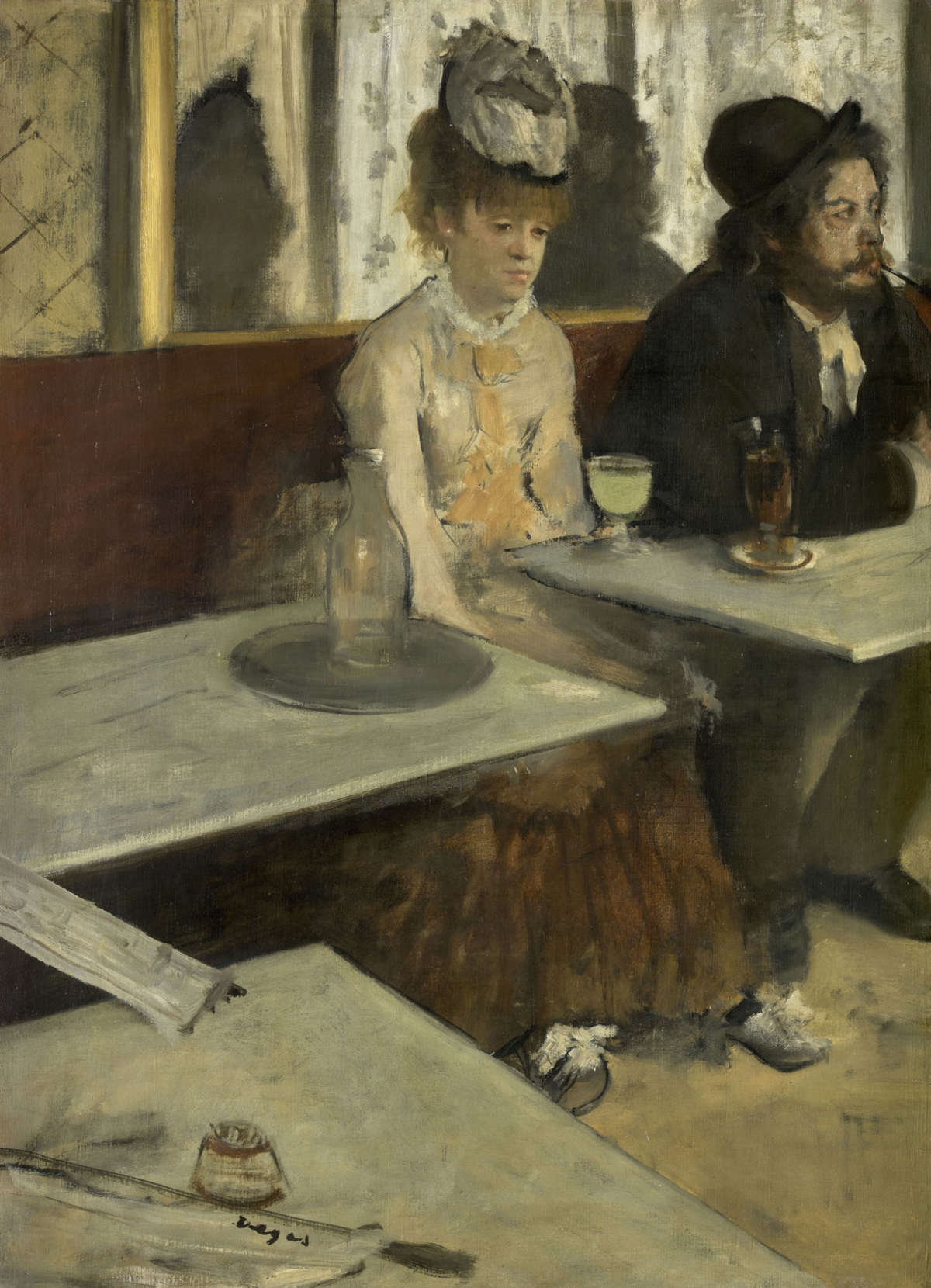 Edgar Degas, Dans un caf&eacute; (1876; Parigi, Mus&eacute;e d&rsquo;Orsay). Foto: RMN-Grand Palais / Adrien Didierjean / Dist. Foto SCALA, Firenze
