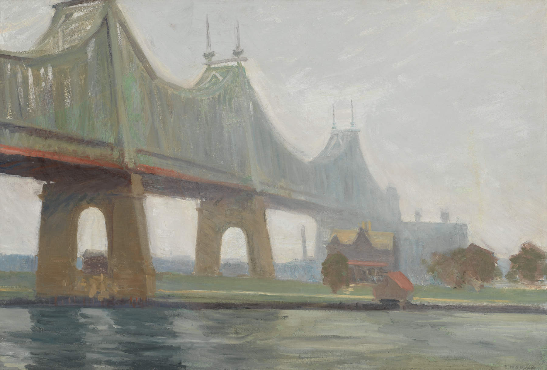 Edward Hopper, Queensborough Bridge / Queensborough-Brücke (1913; Öl auf Leinwand, 65,7 &times; 96,8 cm; Whitney Museum of American Art, New York; Nachlass von Josephine N. Hopper 70.1184) &copy; Erben von Josephine N. Hopper/SIAE