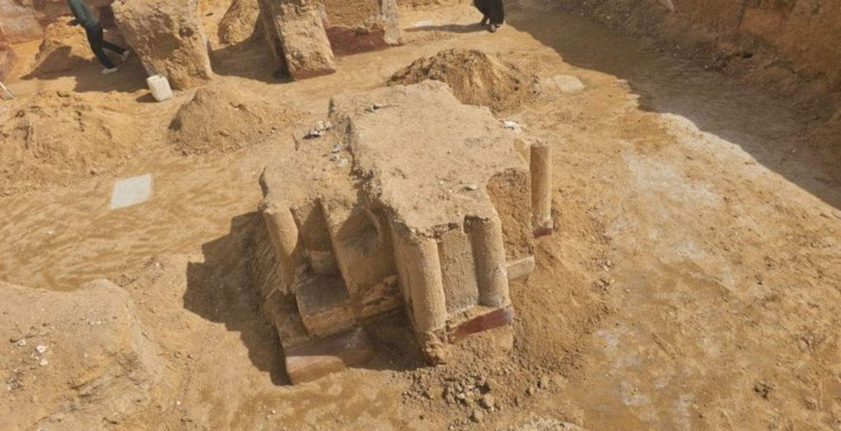 Ägypten, 5. Jahrhundert n. Chr. Gebäude aus der Frühphase des koptischen Mönchslebens