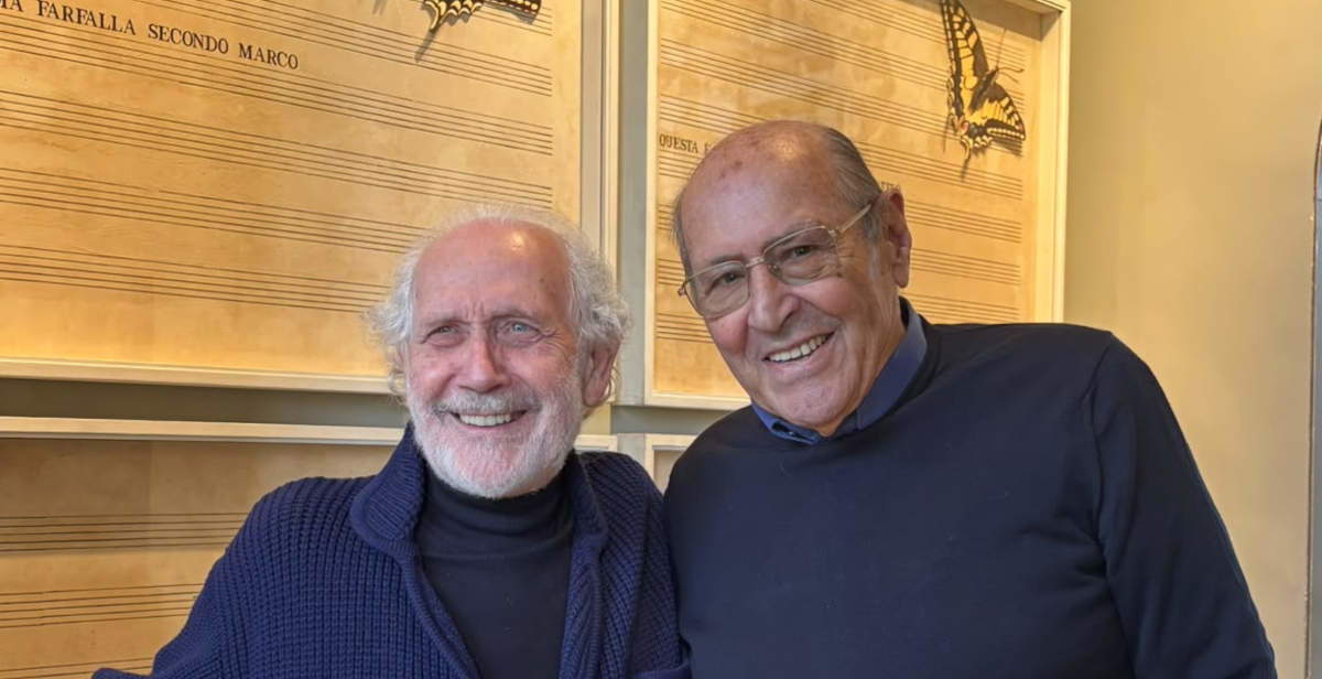 Emilio Isgrò visits the new home of the Casamonti Collection in Florence Emilio Isgrò visits the new home of the Casamonti Collection in Florence