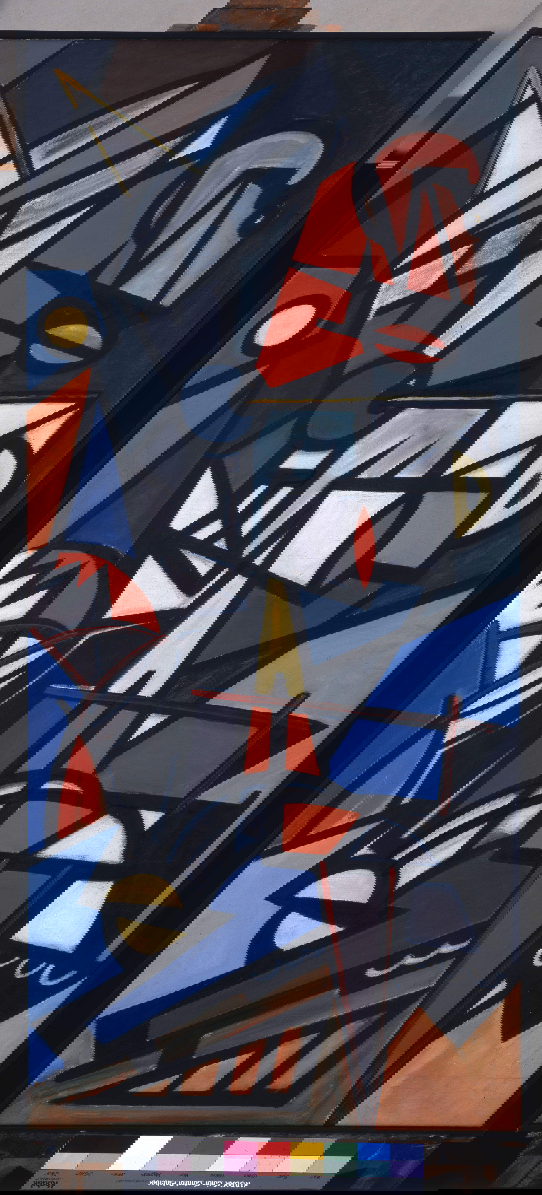 Emilio Vedova, Il guado (1948; óleo sobre lienzo, 131 x 59,3 cm; inv.1640)