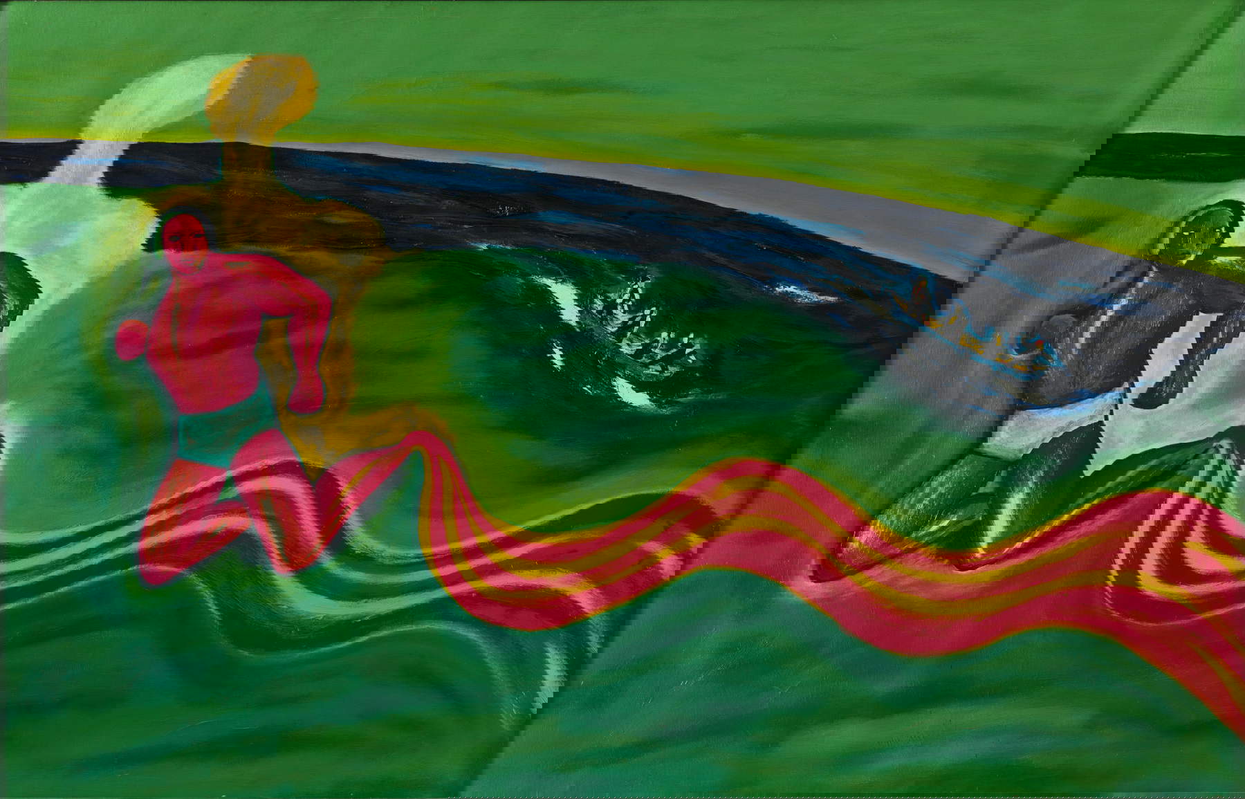 Enzo Cucchi, Eroe del mare Adriatico centrale (1977-1980; Rovereto, Mart, Museo di arte moderna e contemporanea di Trento e Rovereto. Lascito Alessandro Grassi)