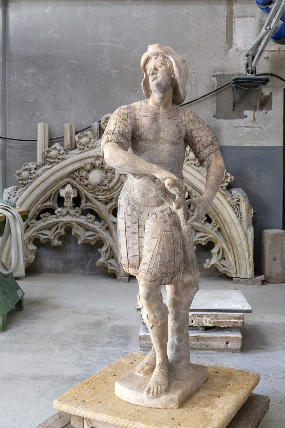 Hércules o el santo guerrero tras la restauración &copy;Veneranda Fabbrica del Duomo de Milán. Foto: Marco Ligabue