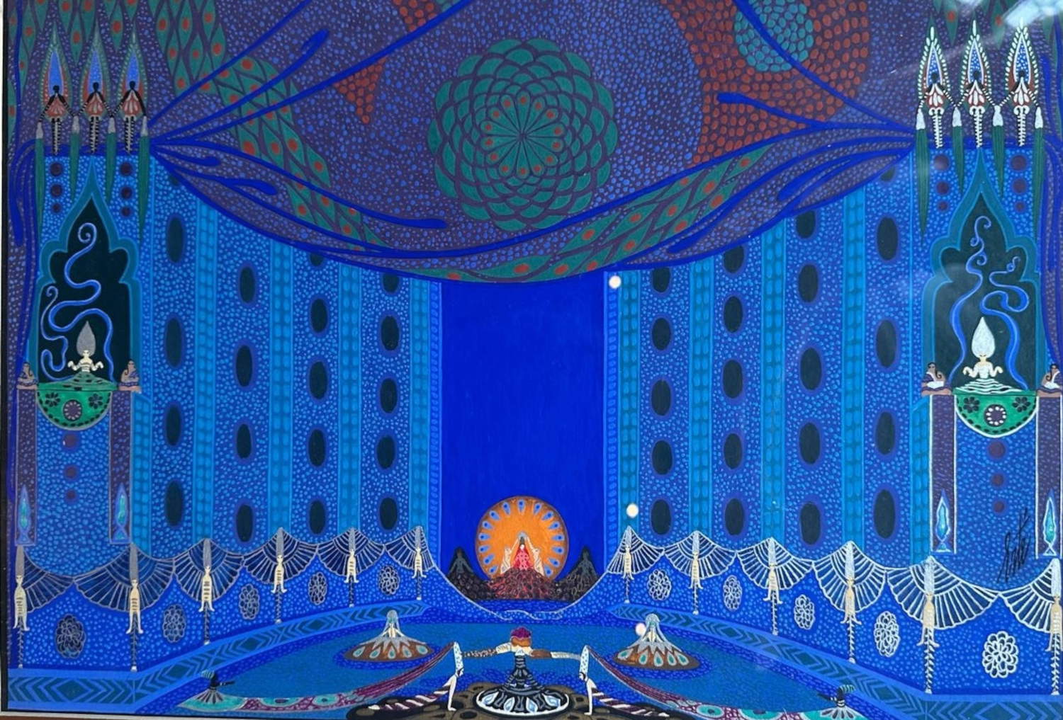 Ert&eacute; - Romain de Tirtoff, Set Design, Conte Hindou, Folies Berg&egrave;re (1922; gouache su carta, 51 x 41 cm; collezione privata, Londra) &copy; Chalk &amp; Vermilion LLC / SIAE