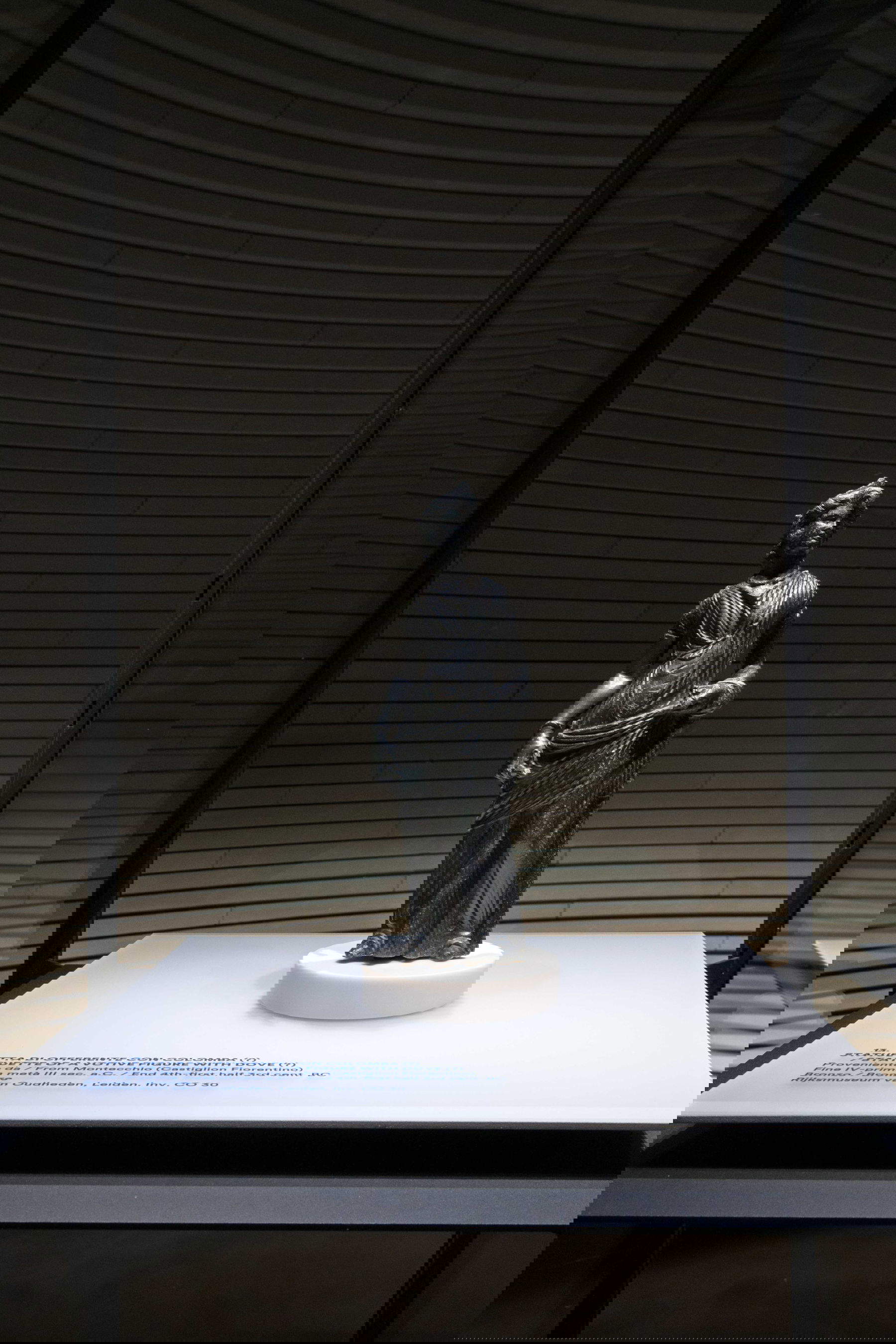 Blick auf die Ausstellung Die Etrusker und Holland. A/R der Corazzi-Bronzen. Foto: Daniele Portanome