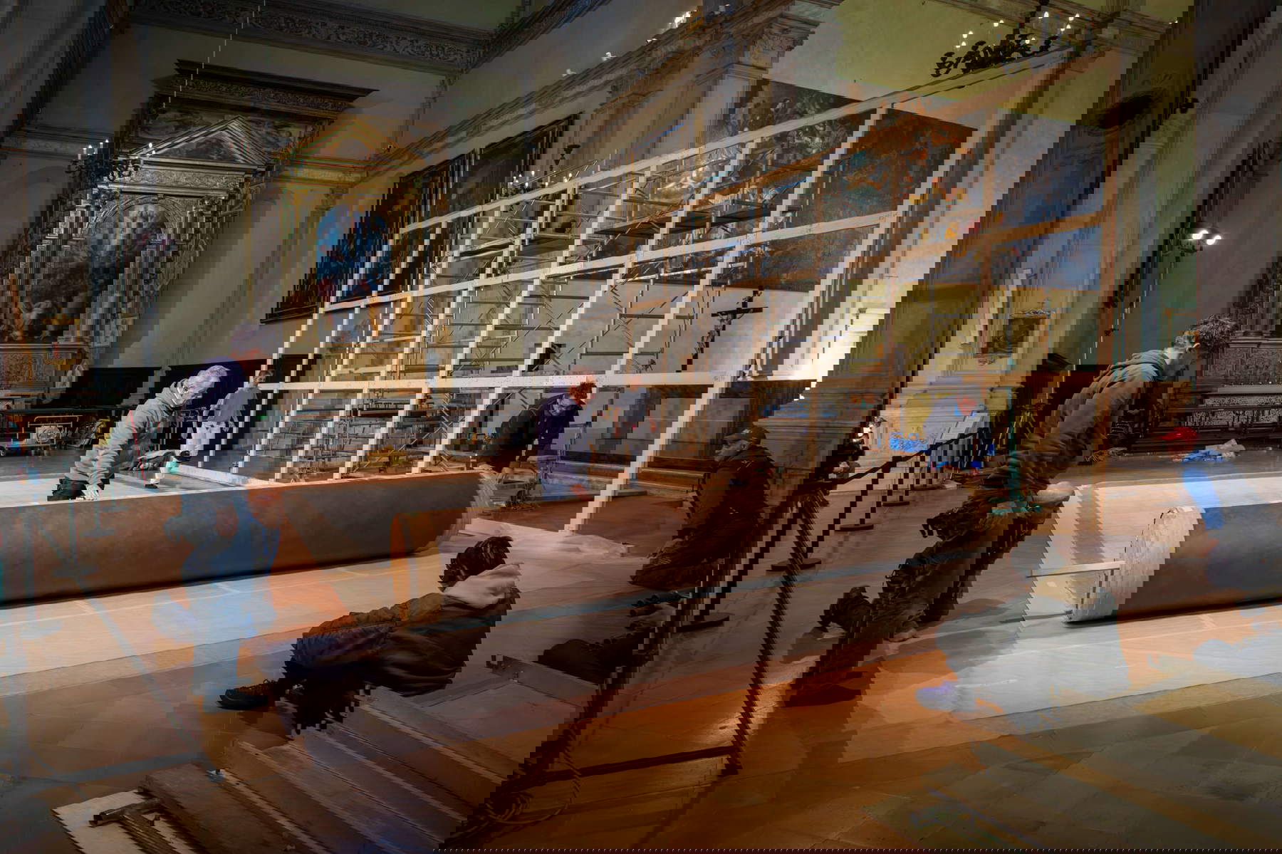 L'arrivée de l'œuvre