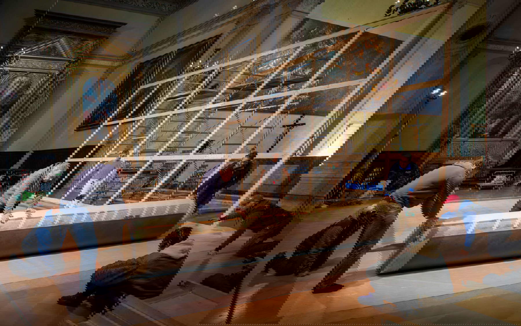 L'arrivée de l'œuvre