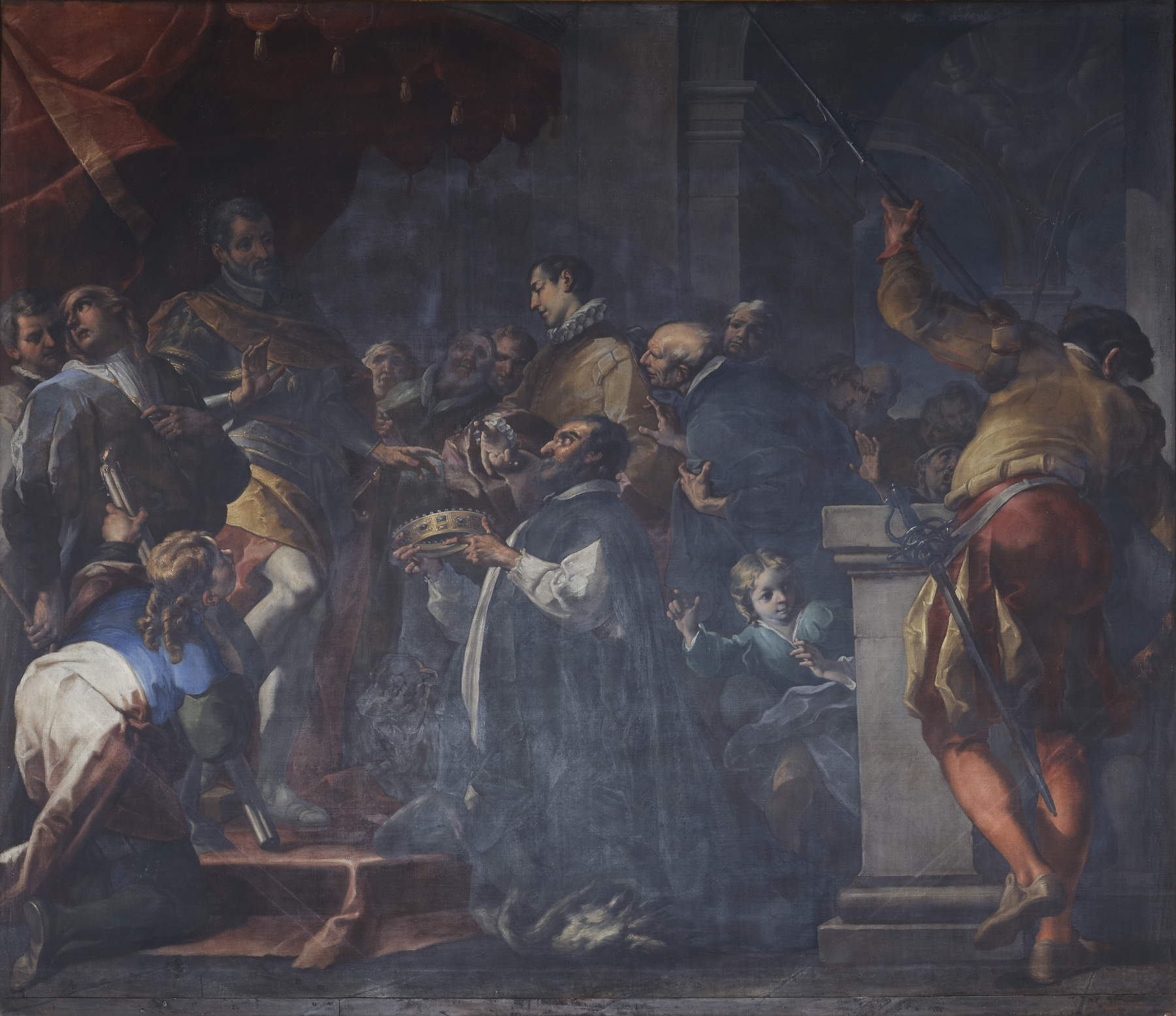 Filippo Abbiati, *Charles V Refuses to Accept the Iron Crown*, oil on canvas, 1697–1704; Monza, Cathedral. &copy; Museum and Treasury of the Cathedral of Monza/photo by Piero Pozzi