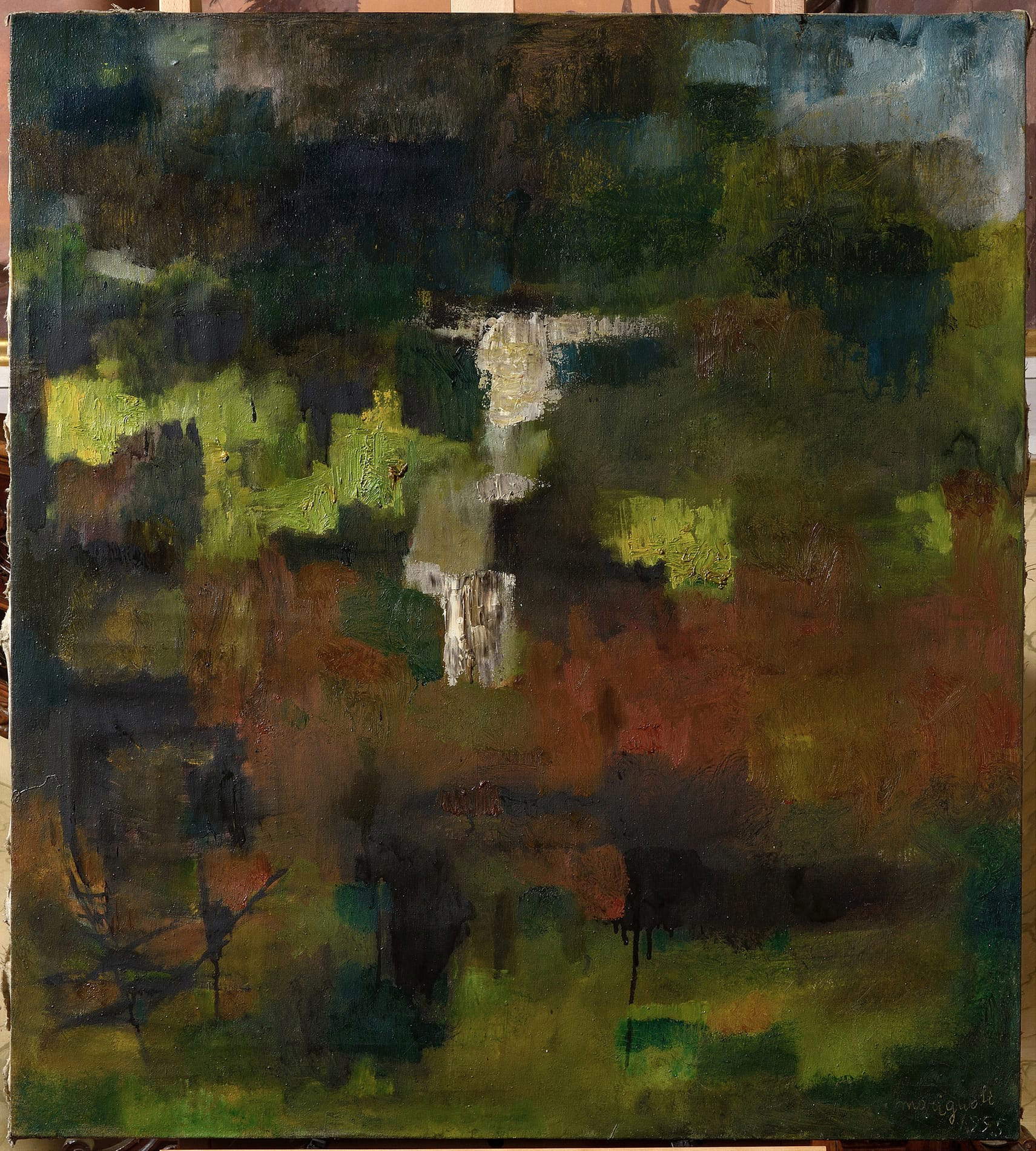 Filippo Marignoli, Campagne en automne (1955 ; huile sur toile ; collection Duccio K. Marignoli)