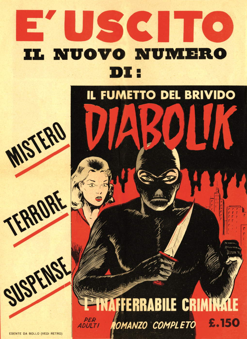 Diabolik, 1963, movie poster
