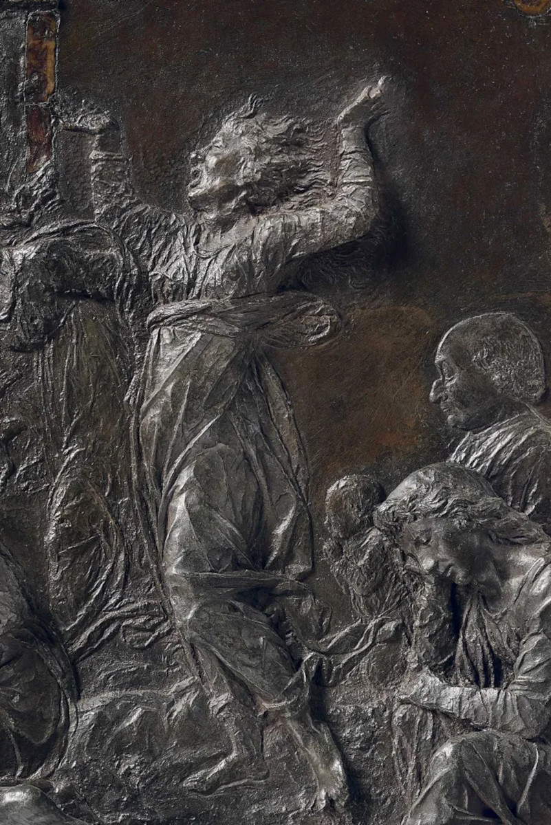 Francesco di Giorgio, Lamentazione ai piedi della croce, dettaglio (1475 circa; bronzo, 86 x 75 cm; Venezia, Santa Maria del Carmine) &copy; The Frick Collection