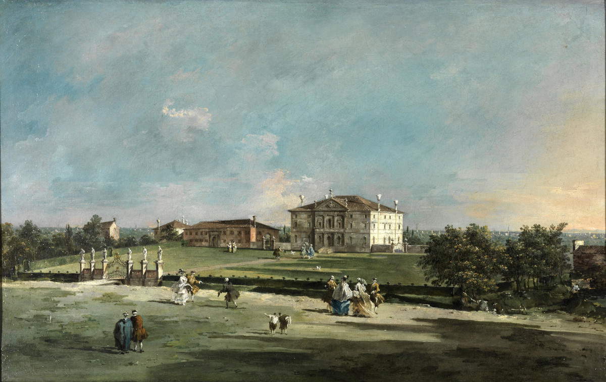 Francesco Guardi, La Villa Loredan à Paese (vers 1780 ; huile sur toile)