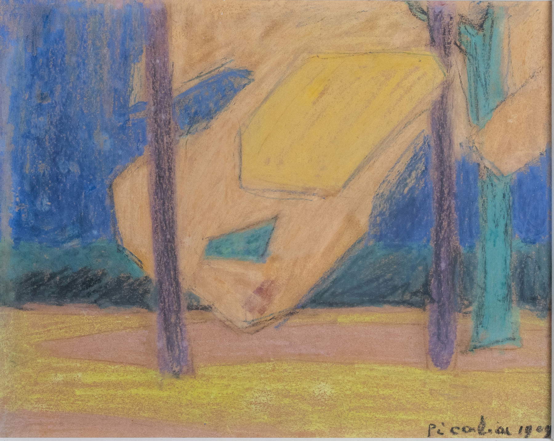 Francis Picabia, Landscape (1909; pastel). Photo: Antoine Bonfils for the Picabia Family Archives