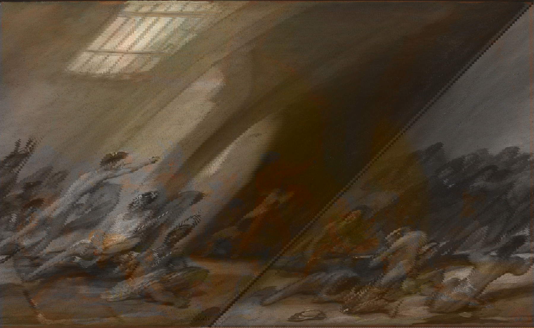 Francisco Goya, L'asile (1808-1812 ; huile sur panneau, 45 x 72 cm ; Madrid, Real Academia de Bellas Artes de San Fernando, inv. 0672) Photo : &copy; Wikimedia Commons