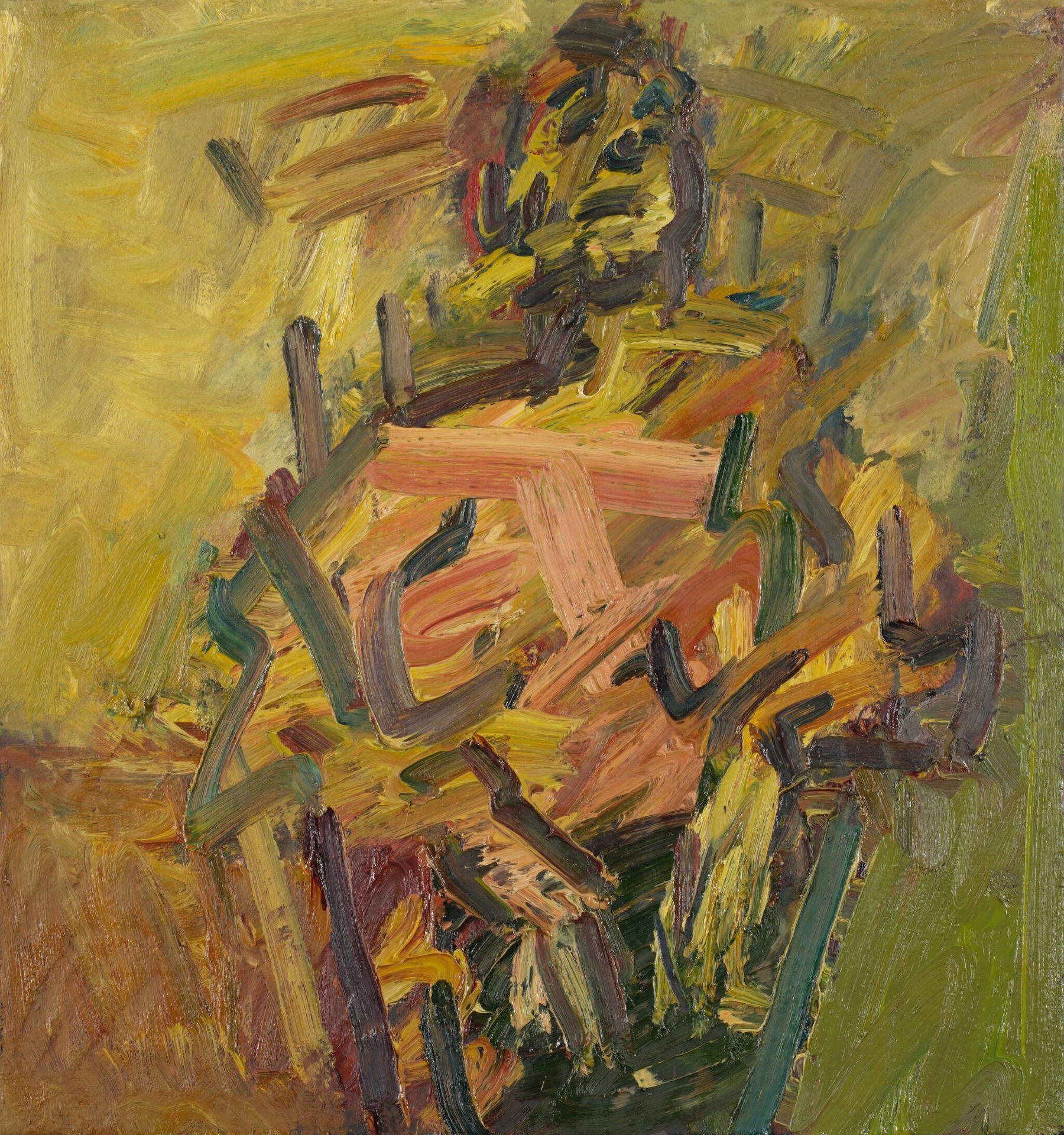 Frank Auerbach, J.Y.M. Seated (1991-1992; oil on canvas, 76.5 x 71.8 cm) Photo: &copy; Sotheby's
