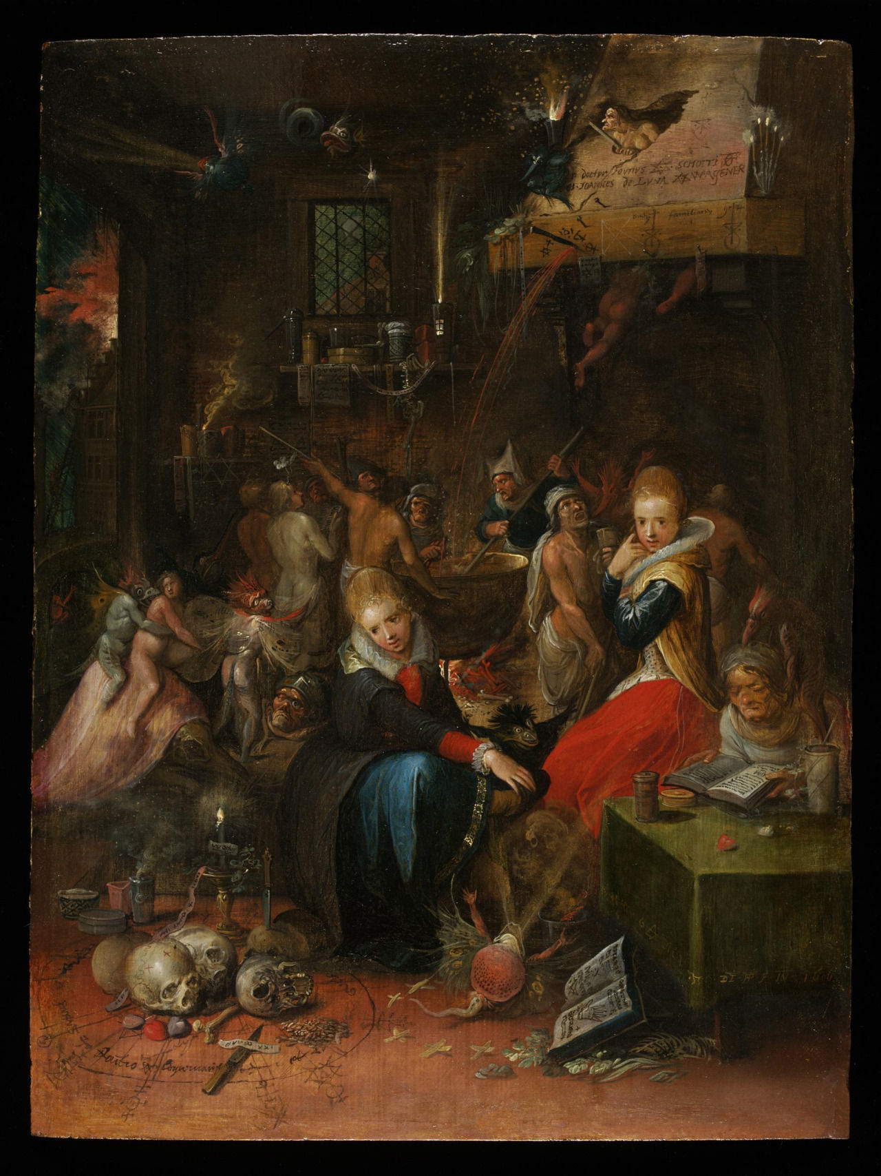 Frans Francken, Der Hexensabbat (1606; Öl auf Eichentafel, 62 x 51 x 60 cm; London, Victoria and Albert Museum) Foto: Wikimedia Commons