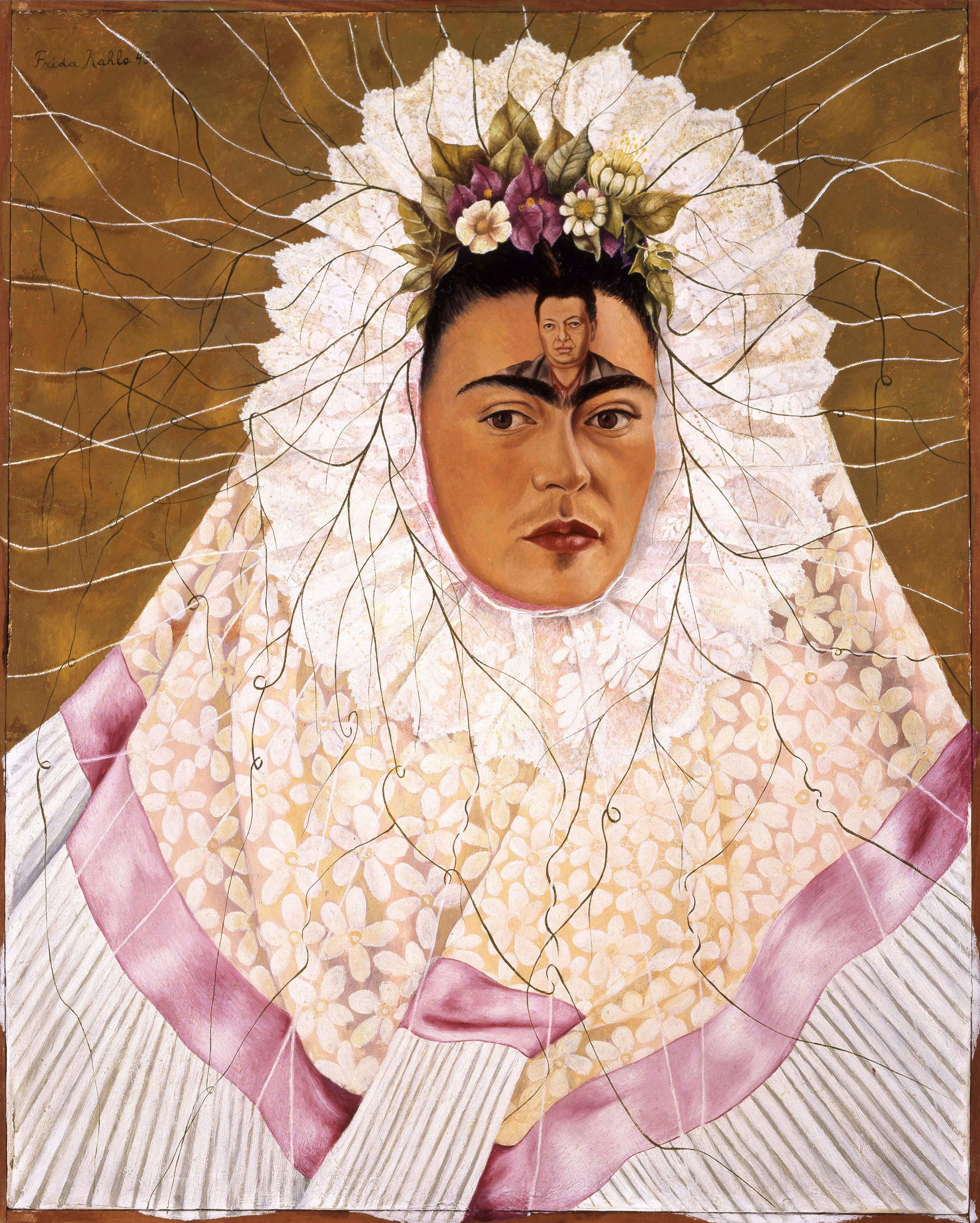 Frida Kahlo, *Diego in My Thoughts* (1943) &copy; 2026 Banco de M&eacute;xico Diego Rivera &amp; Frida Kahlo Museums Trust. Av. 5 de Mayo No. 2, Col. Centro, Alc. Cuauht&eacute;moc, ZIP Code 06000, Mexico City