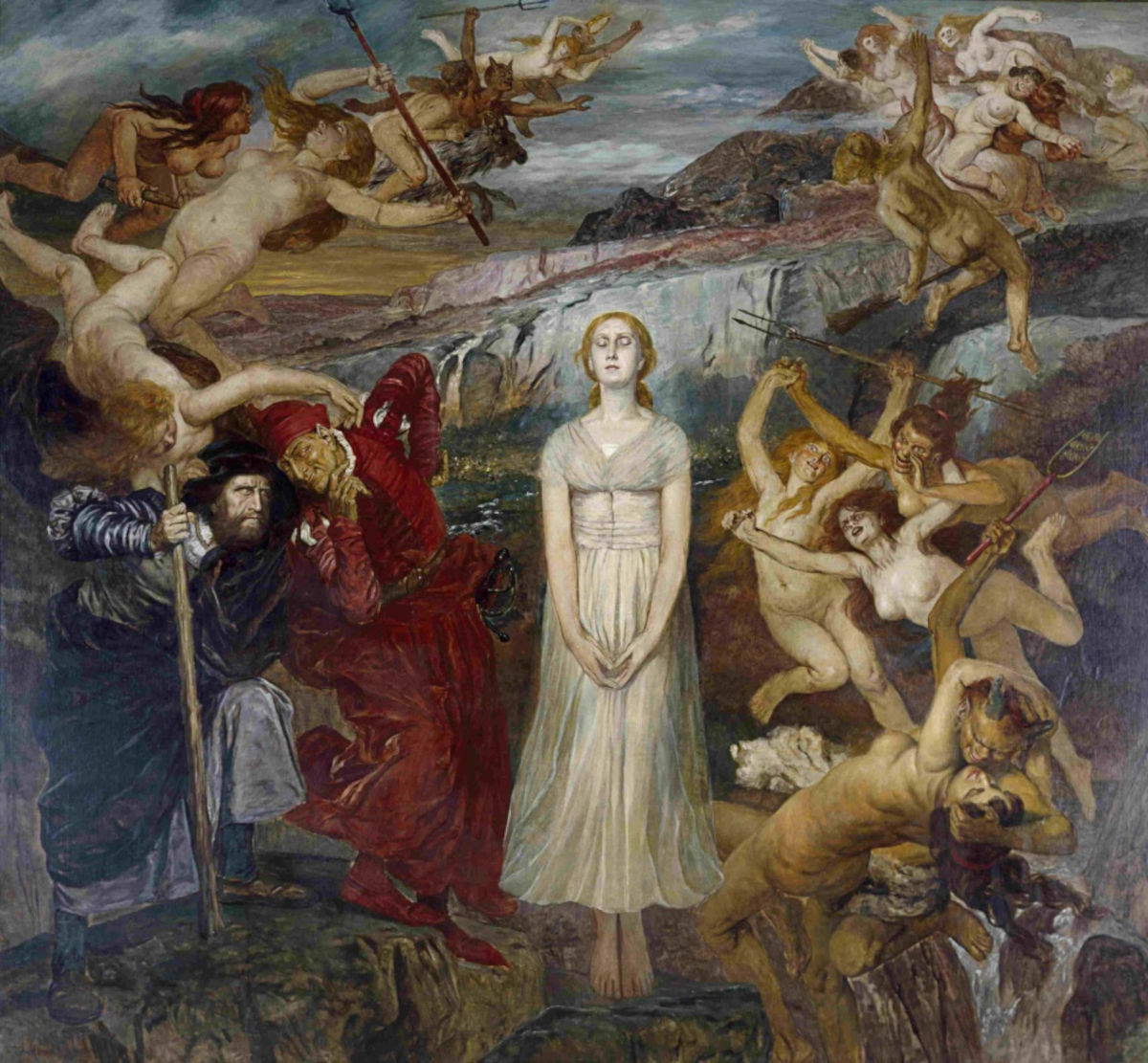 Fritz Roeber, Walpurgisnacht (1910; Öl auf Leinwand, 186 x 206 cm; Wadersloh; Museum Abtei Liesborn) Foto: Wikimedia Commons