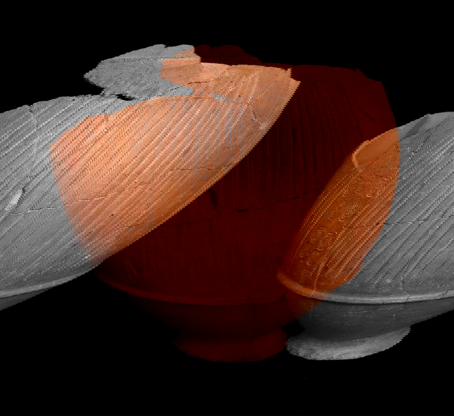 Olla proveniente dalla tomba 115 di Osteria dell'Osa. Foto: R. Darelli