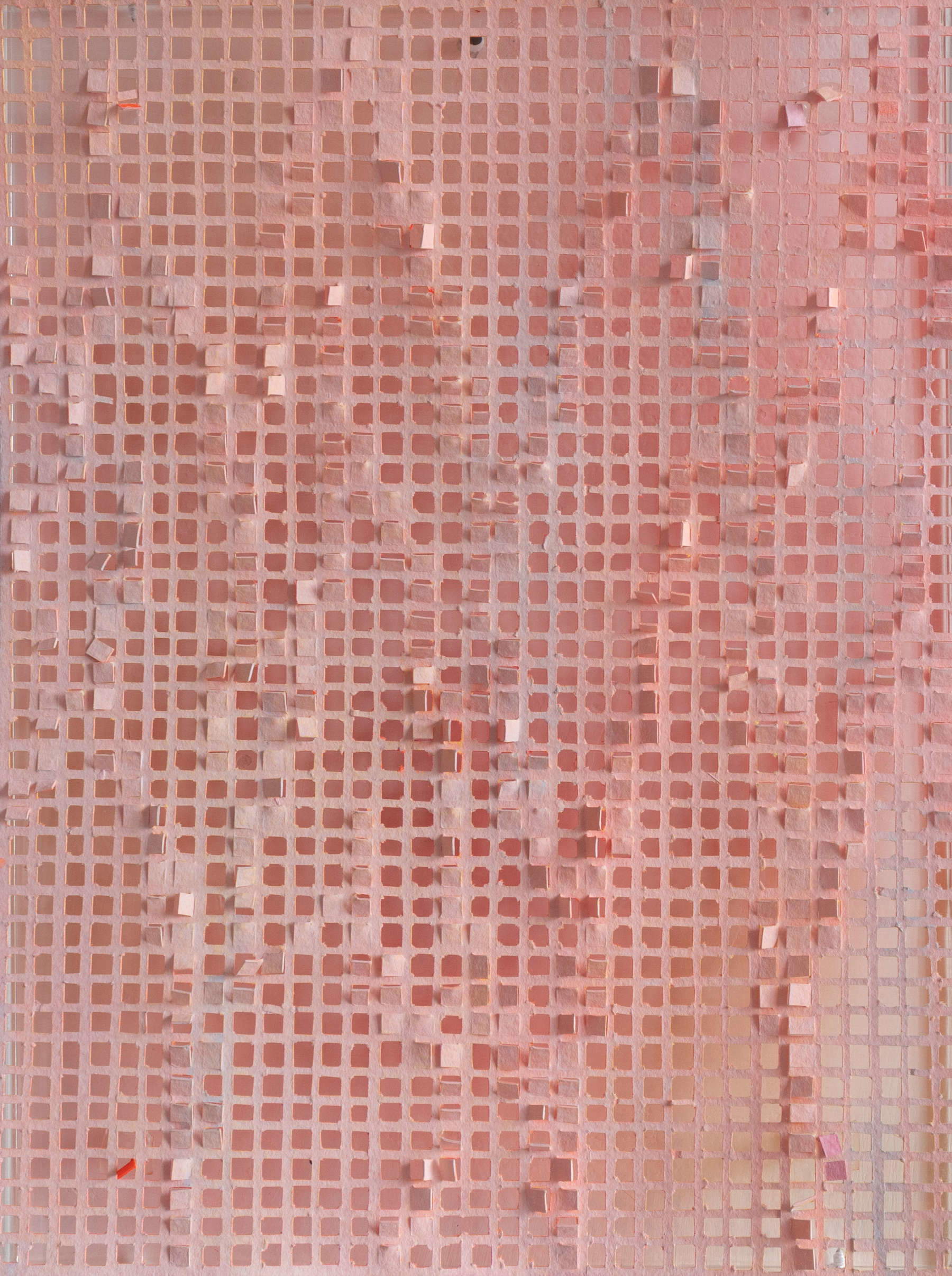 Gabriele Landi, Cathédrale de larmes 1 (2026 ; émulsion vinylique sur papier découpé, 23 x 34 cm)