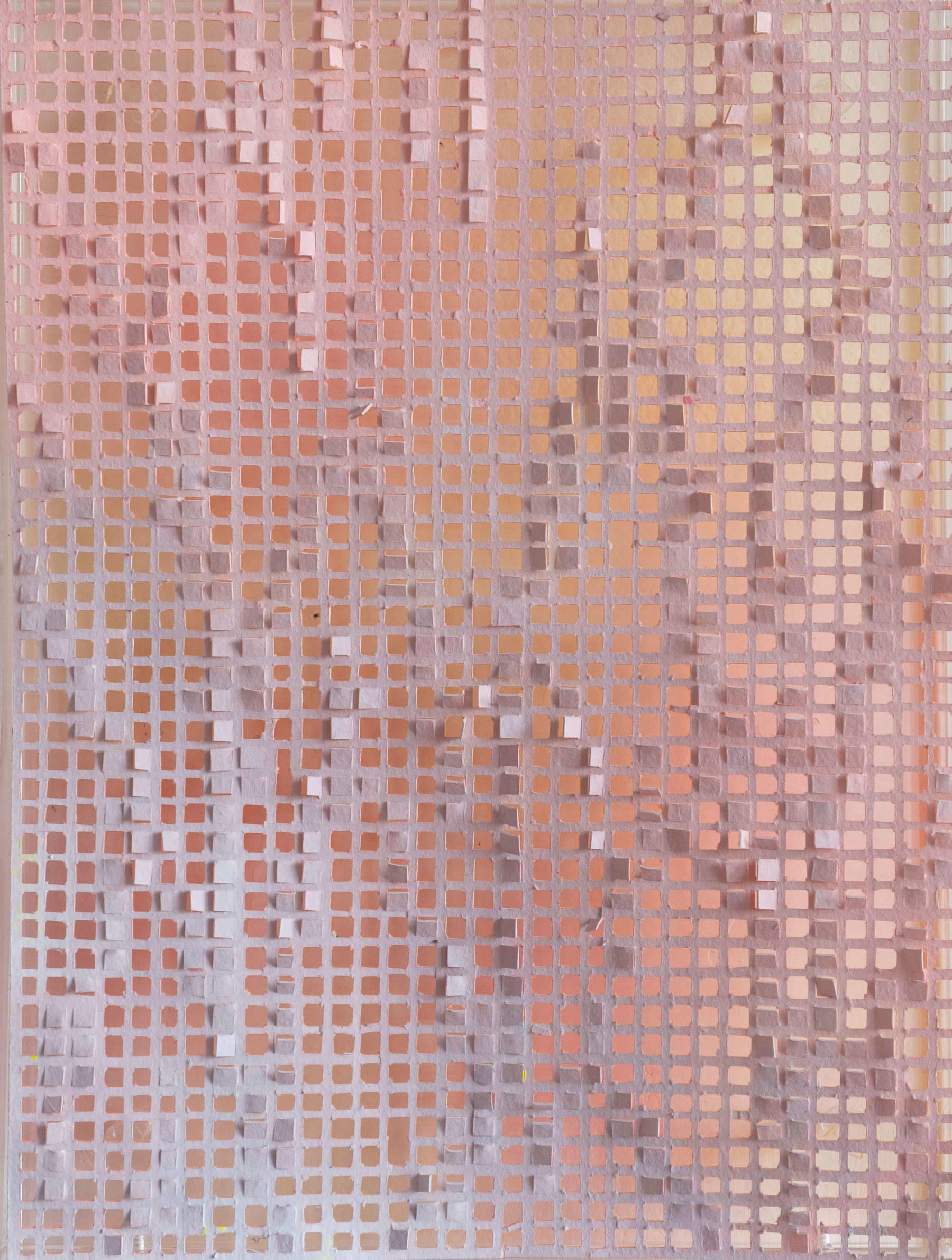 Gabriele Landi, Cathédrale de larmes 2 (2026 ; émulsion vinylique sur papier découpé, 23 x 34 cm)