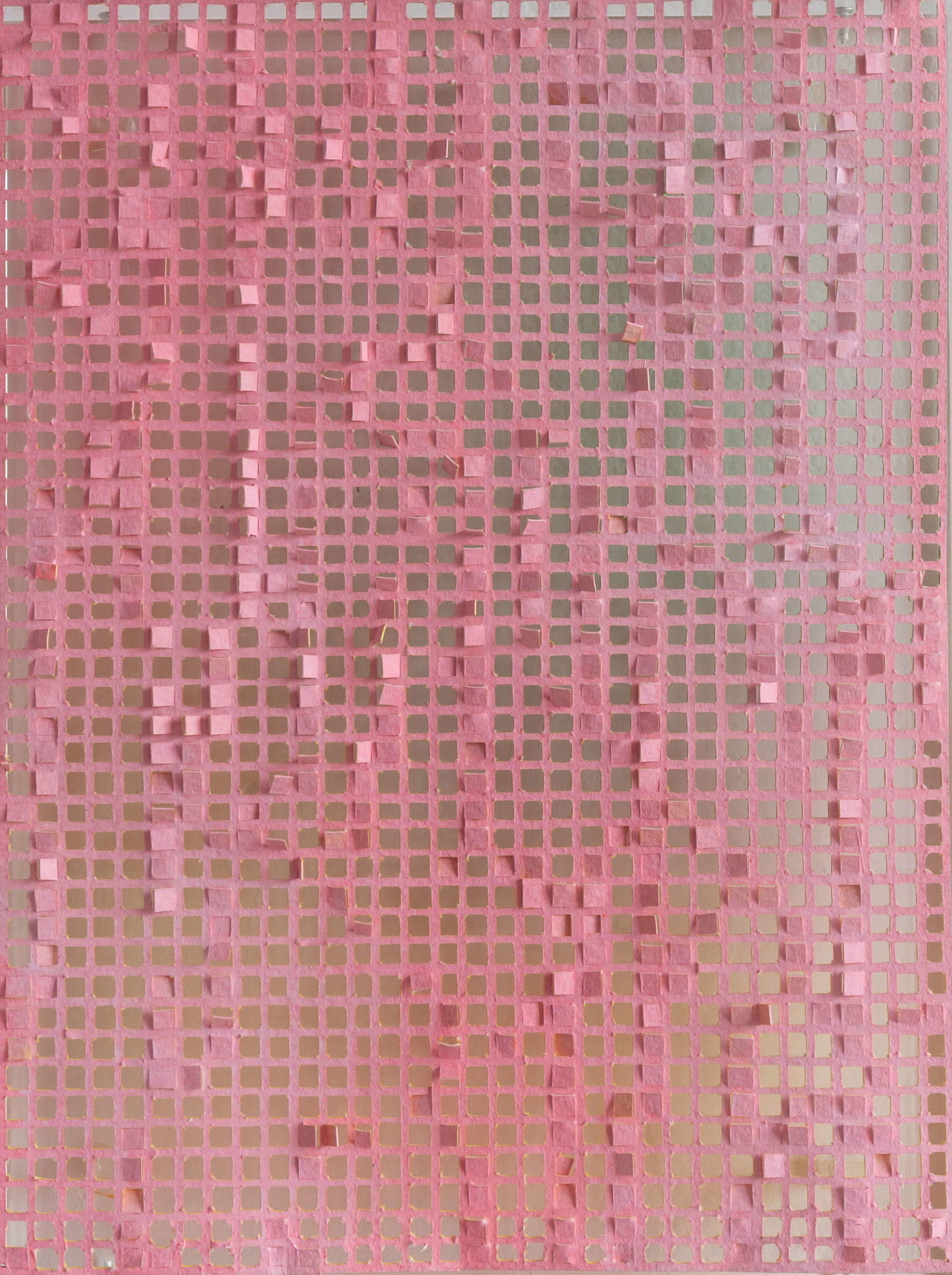 Gabriele Landi, Cathédrale de larmes 3 (2026 ; émulsion vinylique sur papier découpé, 23 x 34 cm)