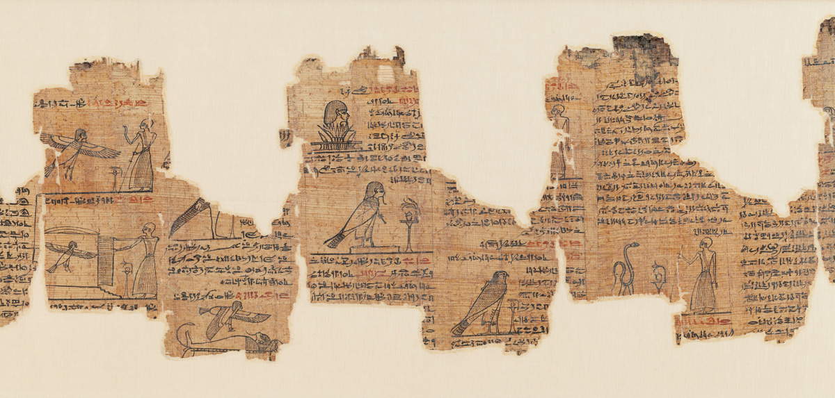 Papyrus with the Book of the Dead of the royal priest and scribe Hornefer (Cyperus papyrus, 3rd century B.C.; Provenance unknown, probably Thebes)