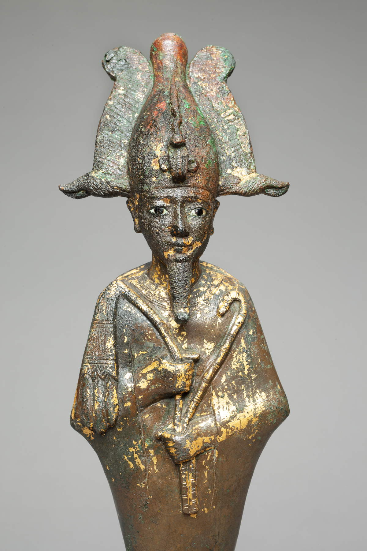 Statuette of Osiris (Gilt bronze; Prob. XXV-XXVI Dynasty, ca. 712-525 BC. Provenance unknown; Ruffini collection)