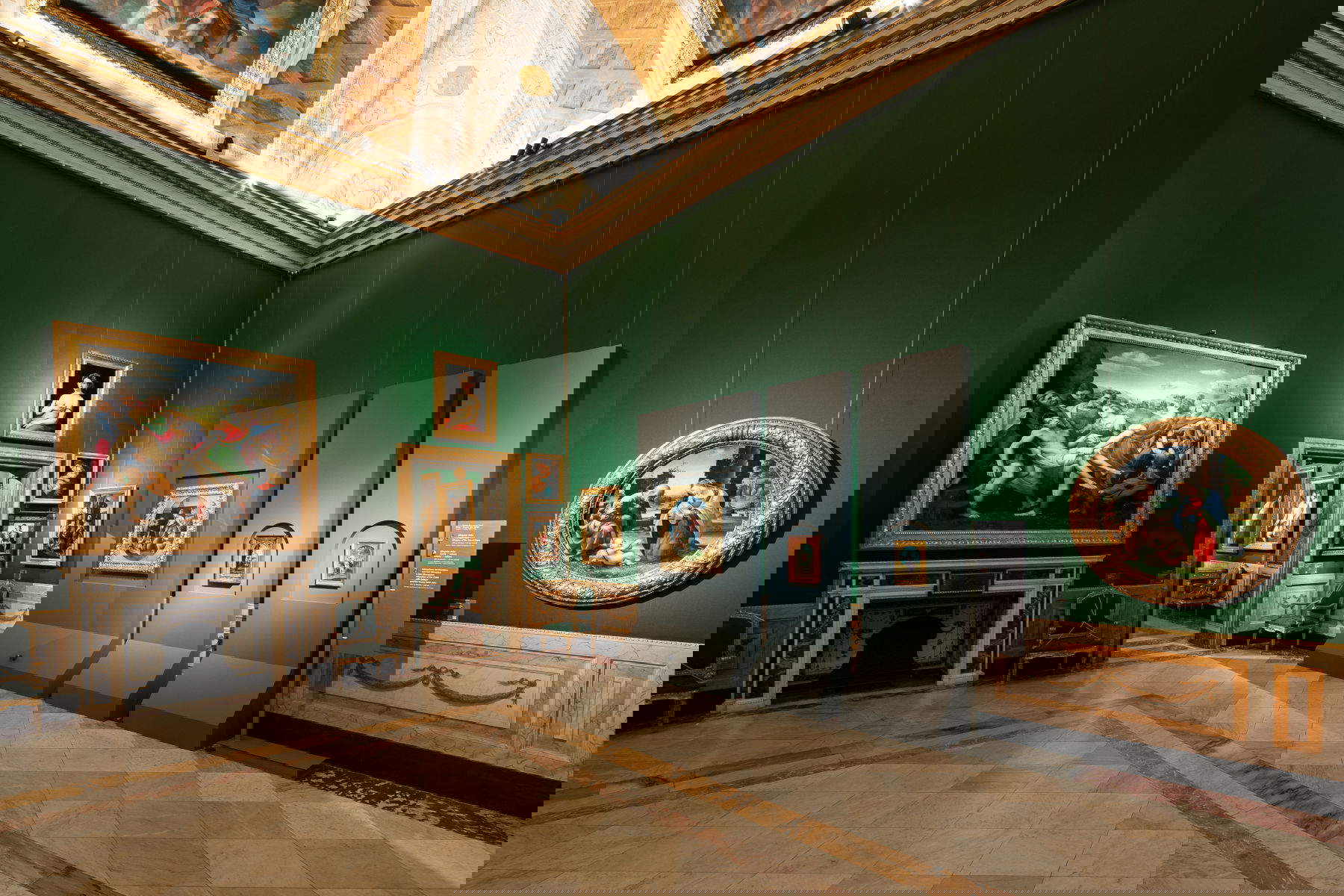 Installation view Return to the Borghese Gallery. Giovan Francesco Penni and the workshop of Raphael at the Galleria Borghese, Rome. Photo: &copy;Galleria Borghese