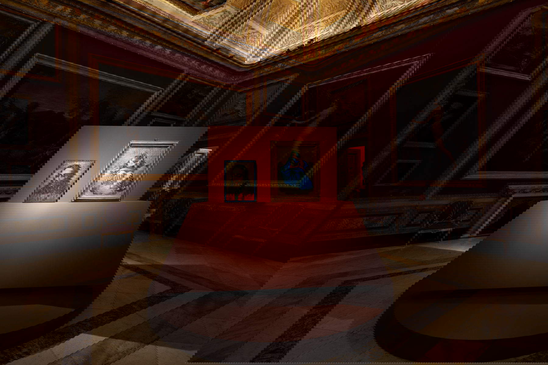 Installation view Marcello Provenzale da Cento. A Genius of Baroque Mosaic in Borghese Rome at the Galleria Borghese, Rome. Photo: &copy;Galleria Borghese