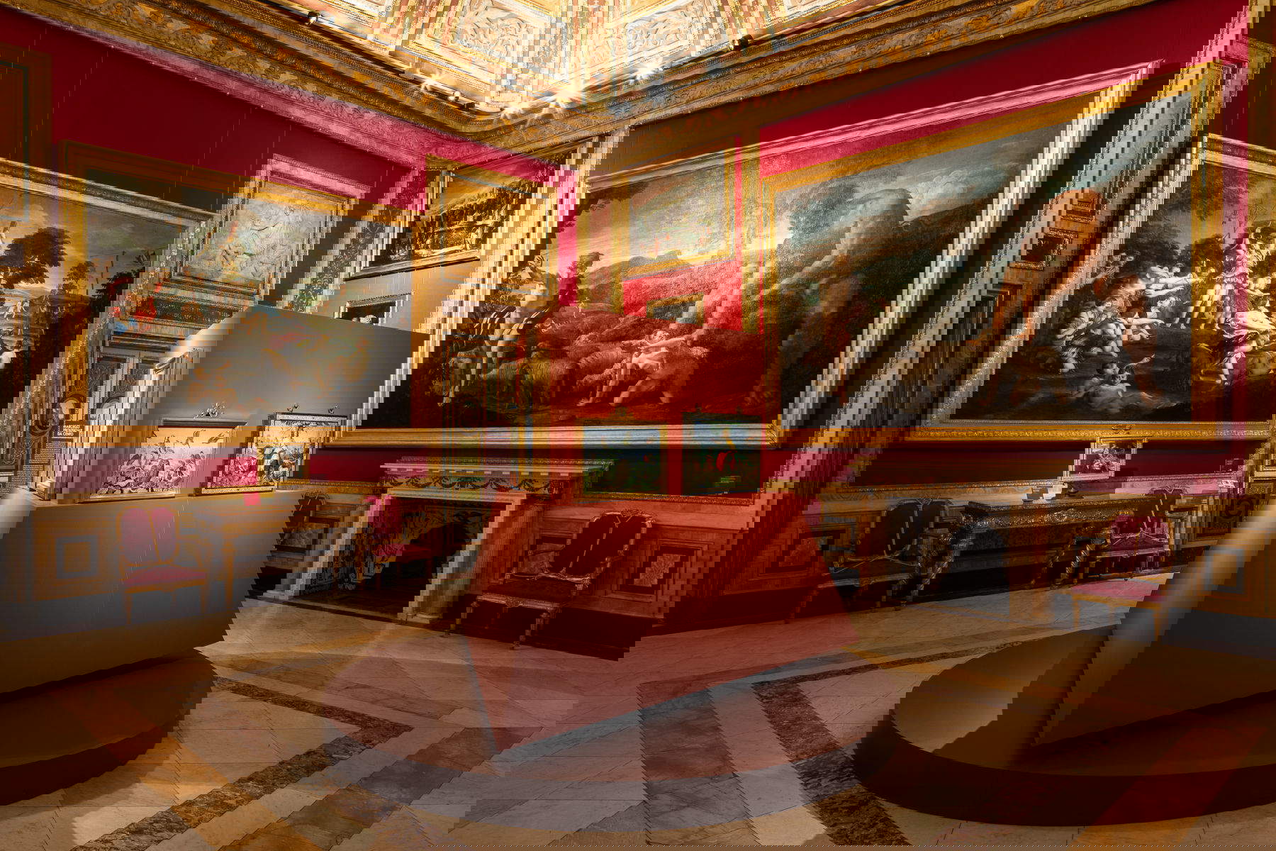 Installation view Marcello Provenzale da Cento. A Genius of Baroque Mosaic in Borghese Rome at the Galleria Borghese, Rome. Photo: &copy;Galleria Borghese