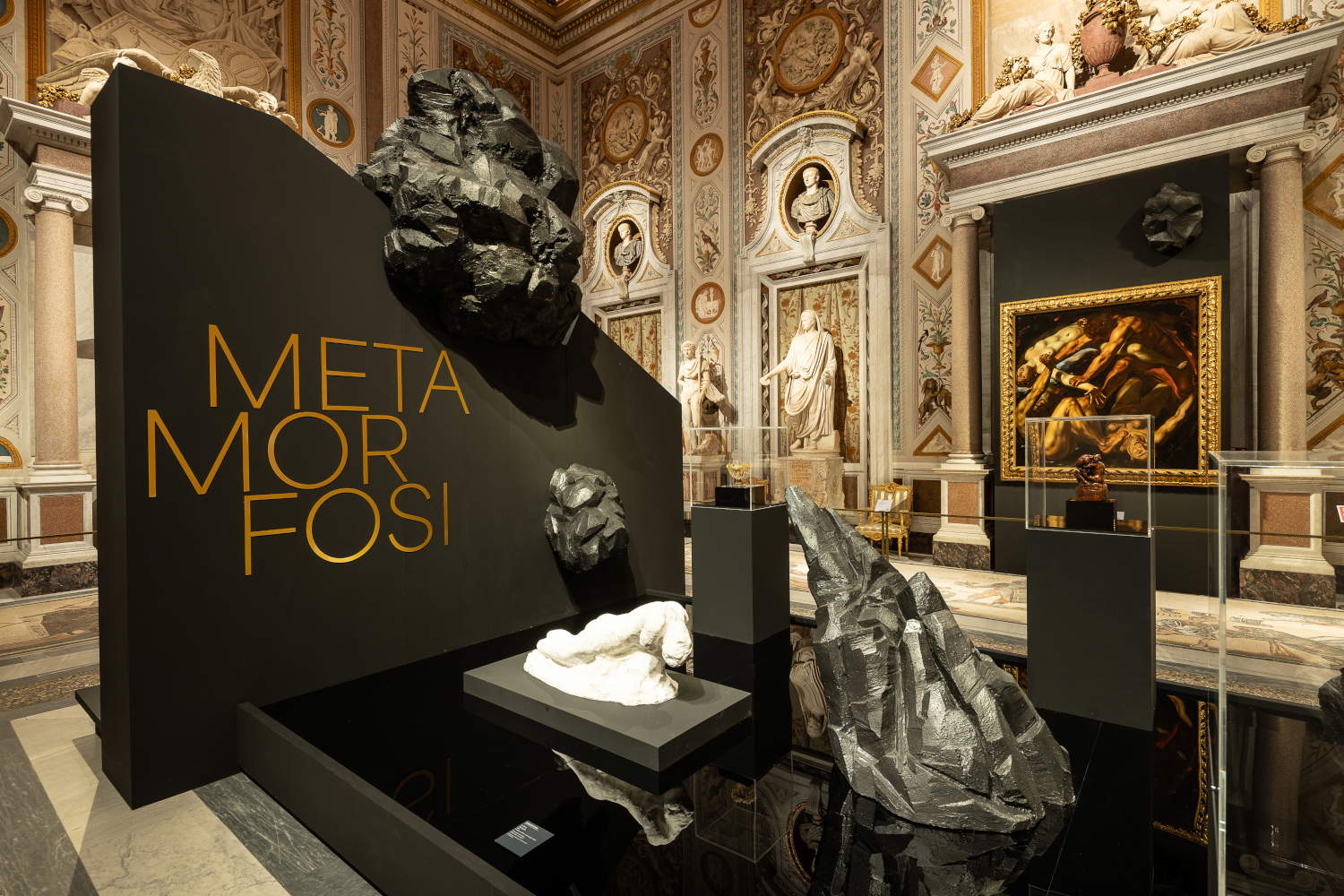 Allestimenti mostra METAMORFOSI, Ovidio e le arti, Galleria Borghese, Roma. Foto: A. Novelli. &copy; Galleria Borghese