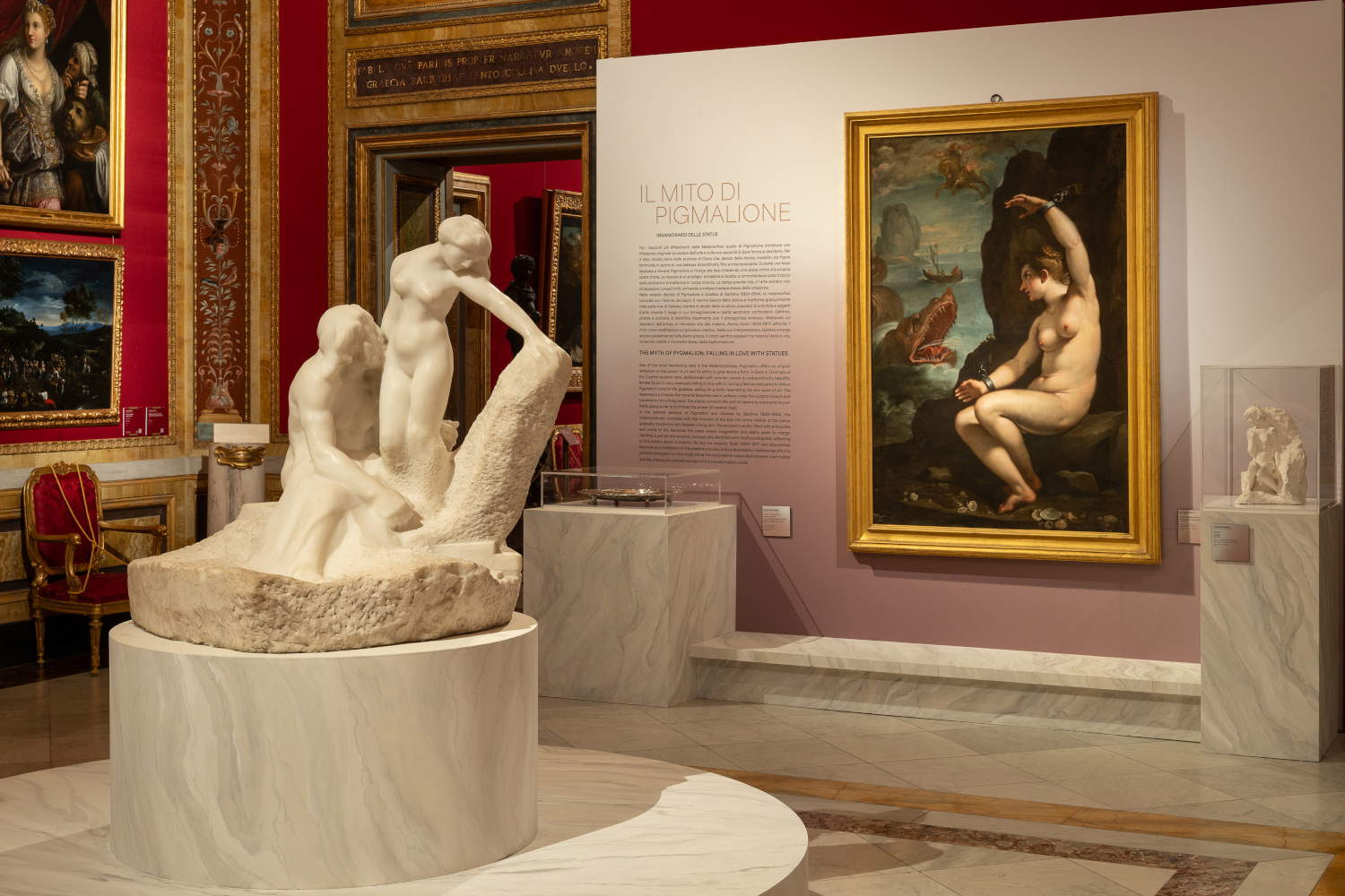 Allestimenti mostra METAMORFOSI, Ovidio e le arti, Galleria Borghese, Roma. Foto: A. Novelli. &copy; Galleria Borghese