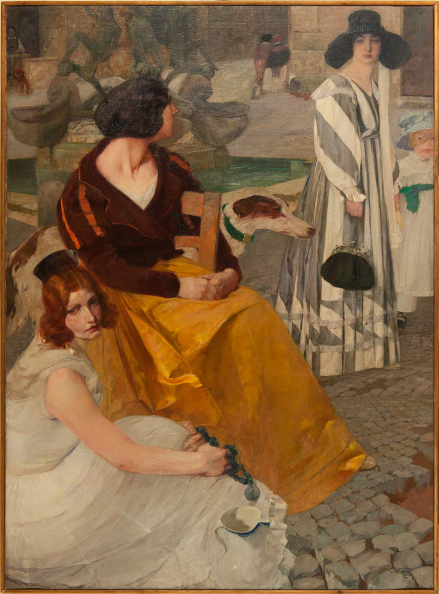 Umberto Bottazzi, Scena di vita romana / Fontana delle tartarughe (1930)