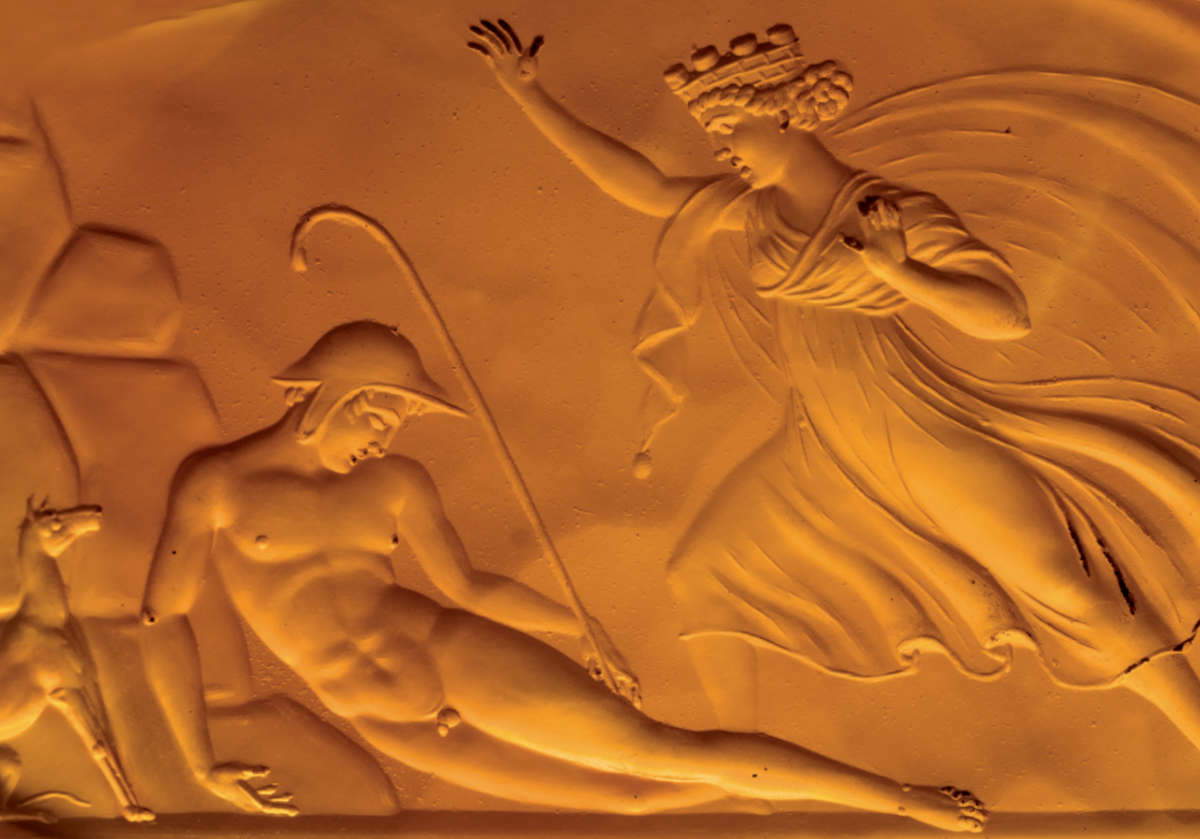 Cybele and Attis, detail
