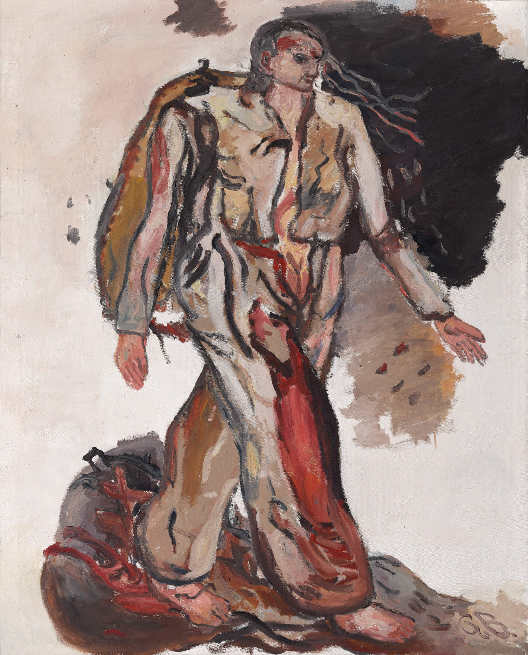 Georg Baselitz, B.j.M.C. - Bonjour Monsieur Courbet, 1965 ; huile sur toile, 162 x 130 cm) &copy; Georg Baselitz 2026. Avec l’aimable autorisation de la galerie Thaddaeus Ropac, Londres &middot; Paris &middot; Salzbourg &middot; Milan &middot; Séoul. Photo : Ulrich Ghezzi