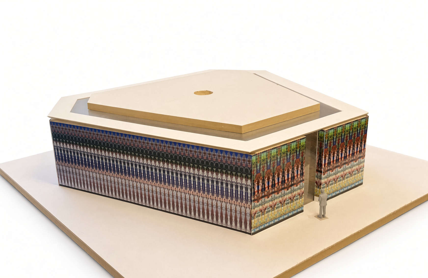 Rendering of the Doha Pavilion by Gerhard Richter. Image: Selldorf Architects
