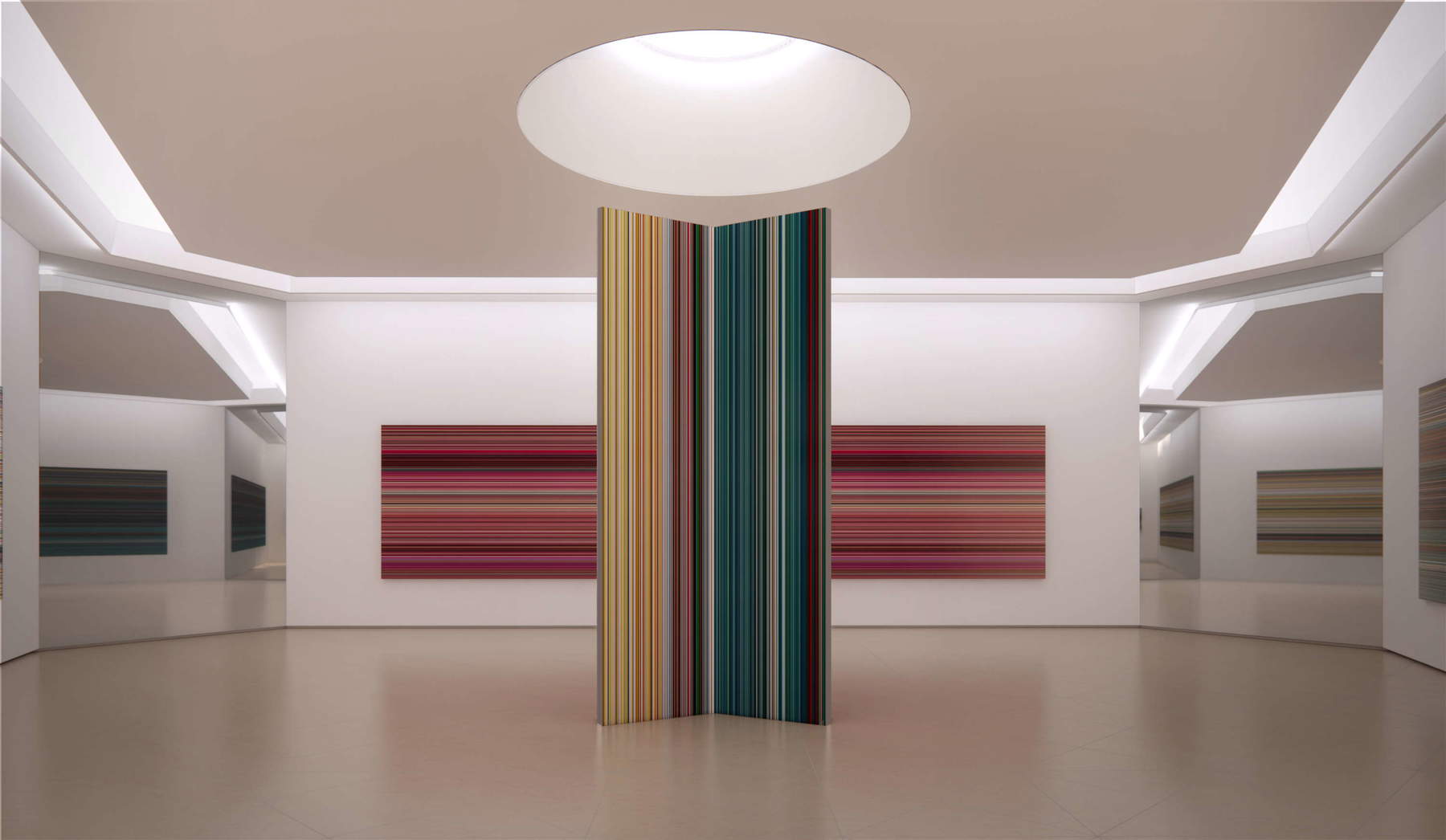 Rendering of the Doha Pavilion by Gerhard Richter. Image: Selldorf Architects