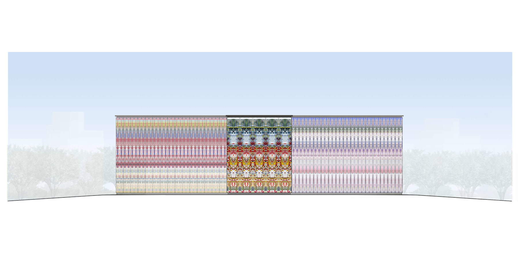 Rendering of the Doha Pavilion by Gerhard Richter. Image: Selldorf Architects