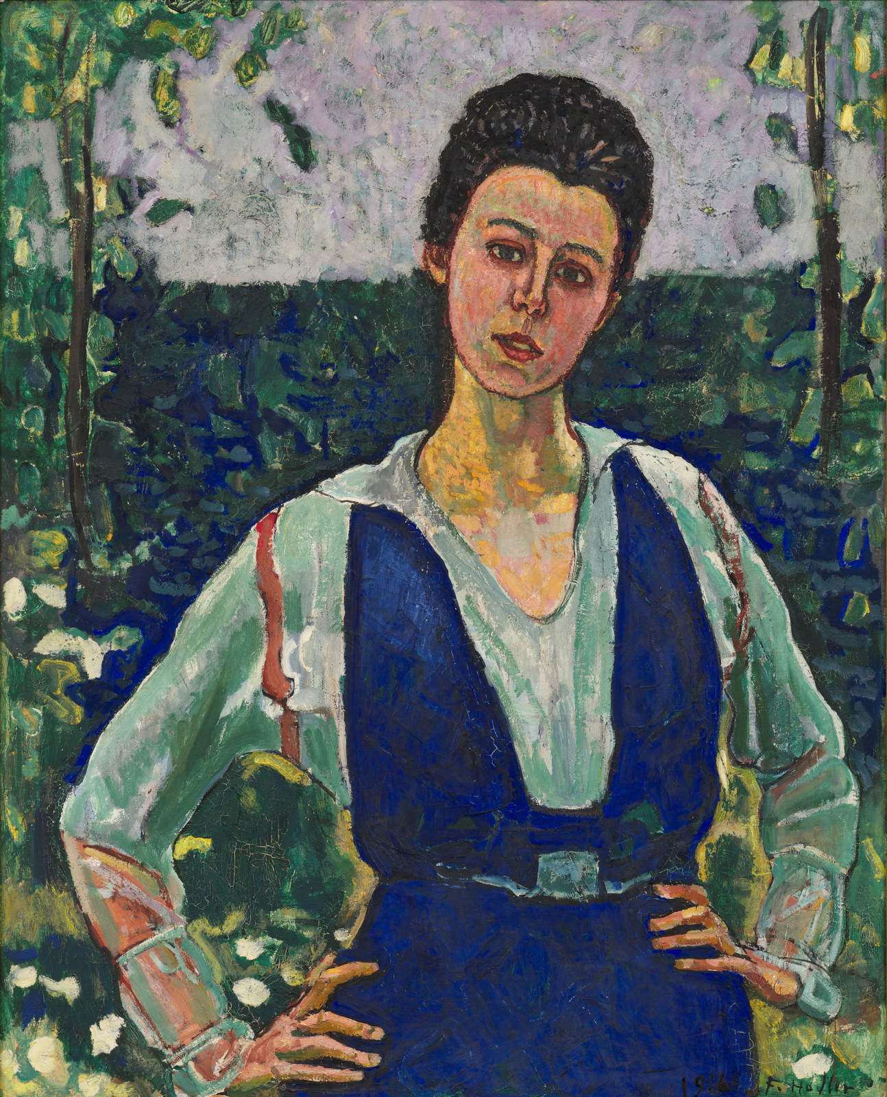 Ferdinand Hodler, Portrait of Gertrud M&uuml;ller in a Green Setting. Courtesy of the Kunstmuseum Solothurn, D&uuml;bi-M&uuml;ller Foundation. Photo: David Aebi, Bern/Burgdorf