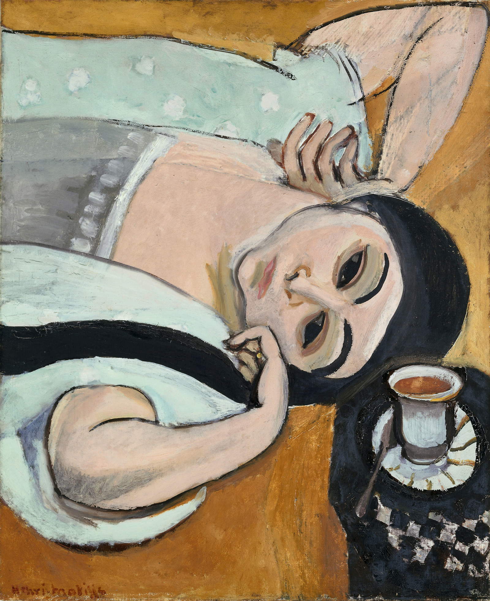 Henri Matisse, Laurette with a Cup of Coffee. Courtesy of the Solothurn Art Museum, D&uuml;bi-M&uuml;ller Foundation. Photo: Solothurn Art Museum
