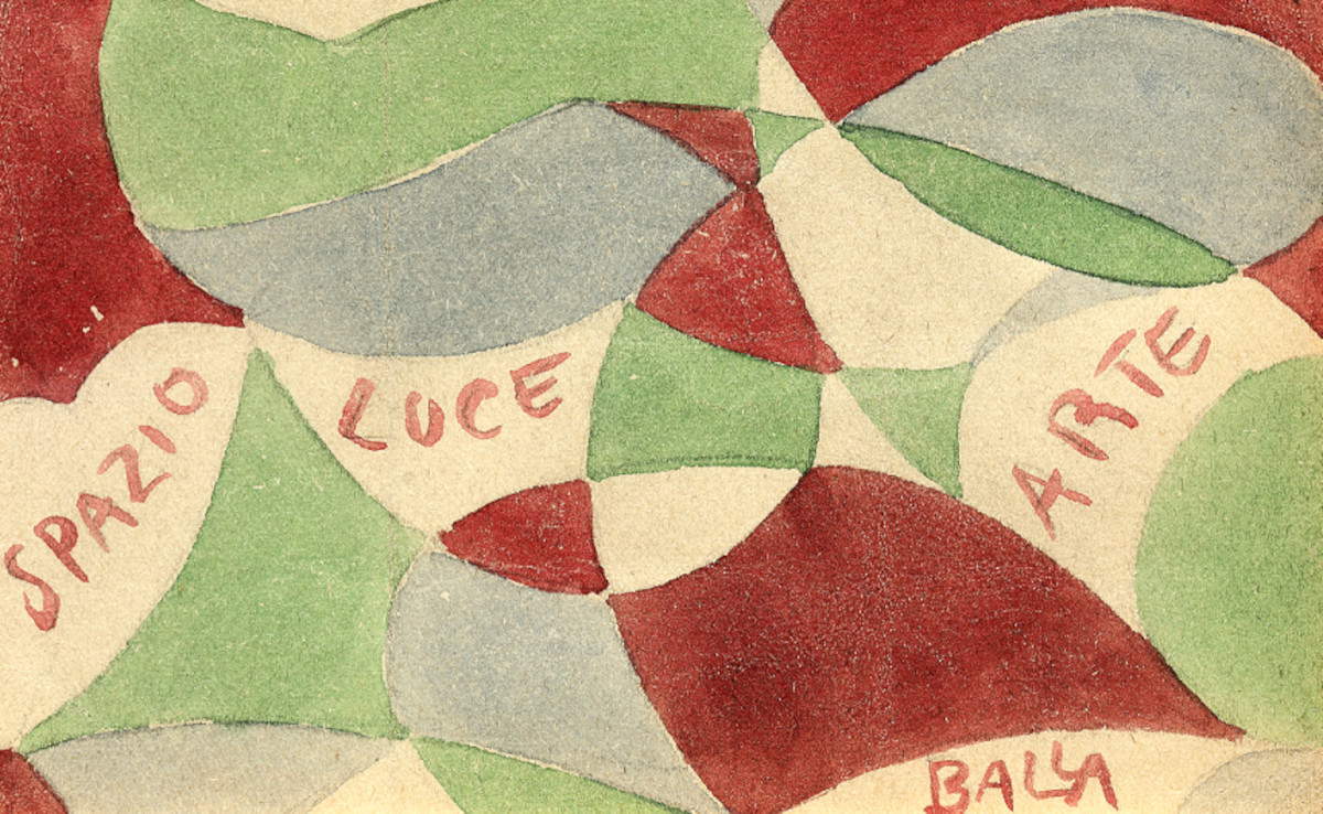 Giacomo Balla, Cartolina Futurista (1915-1920; collezione Laura Biagiotti)
