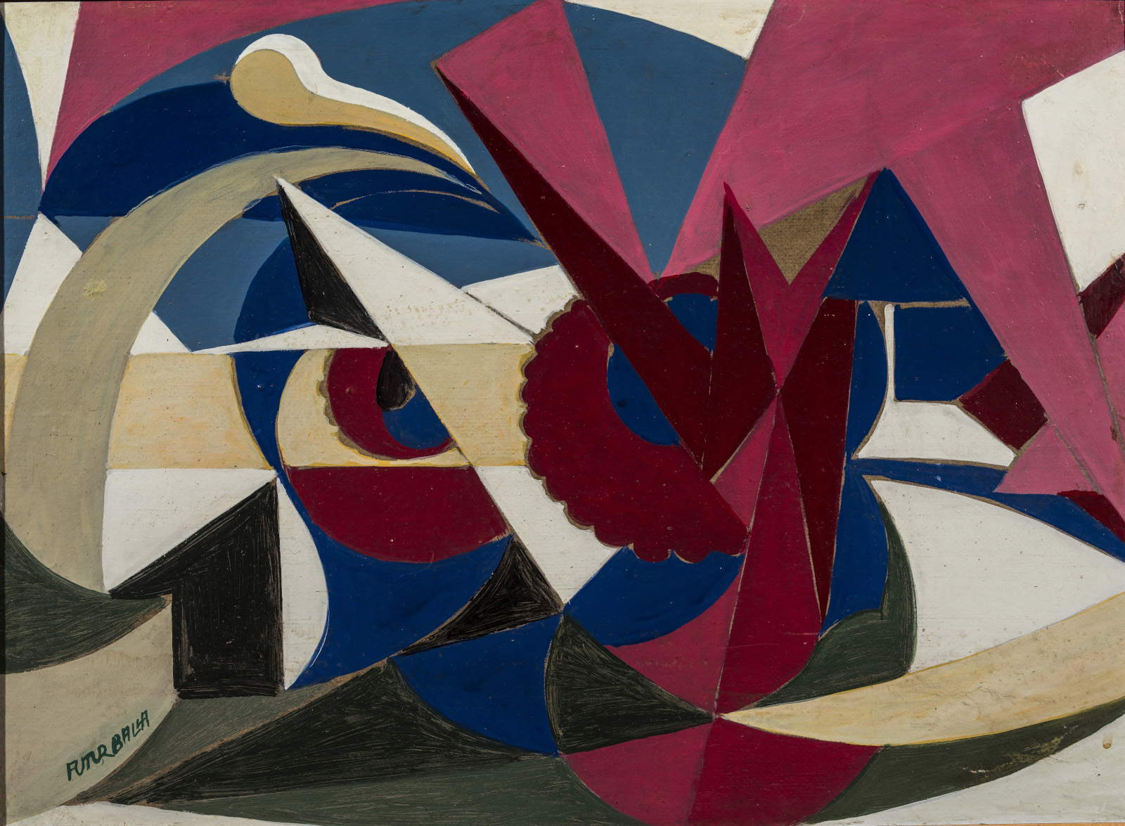 Giacomo Balla, Linee di forza di paesaggio maiolicato (1917-1918; Fondazione Biagiotti Cigna)